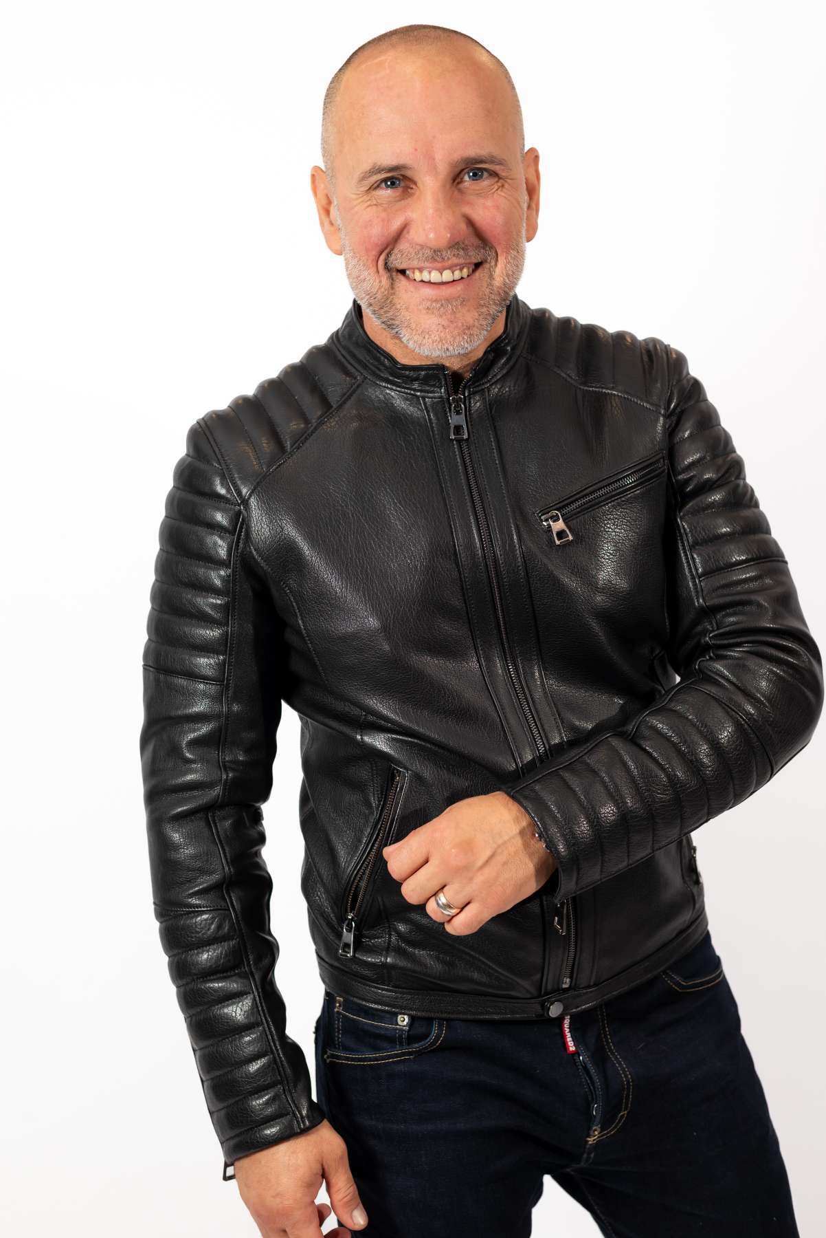 Men's leather jacket Dino type Biker