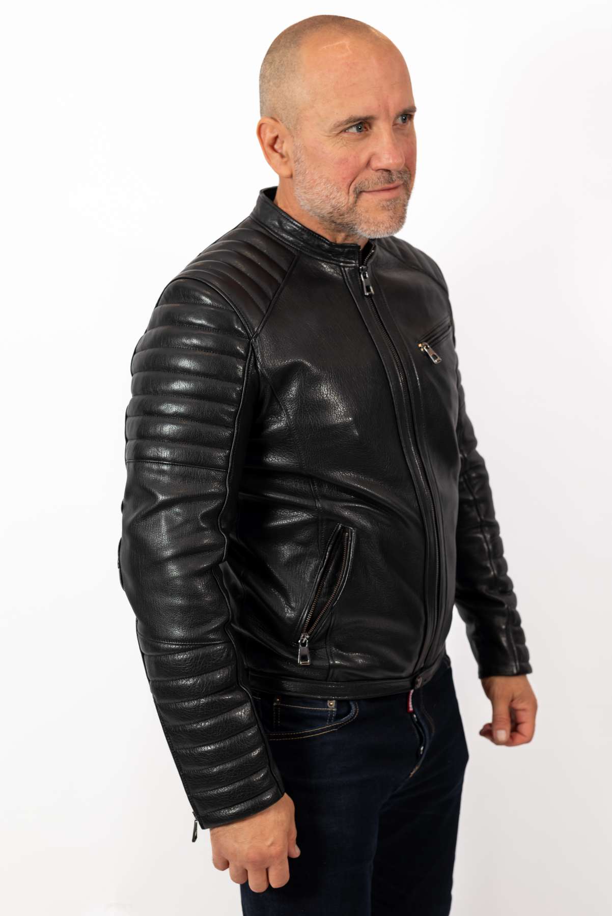 Men's leather jacket Dino type Biker