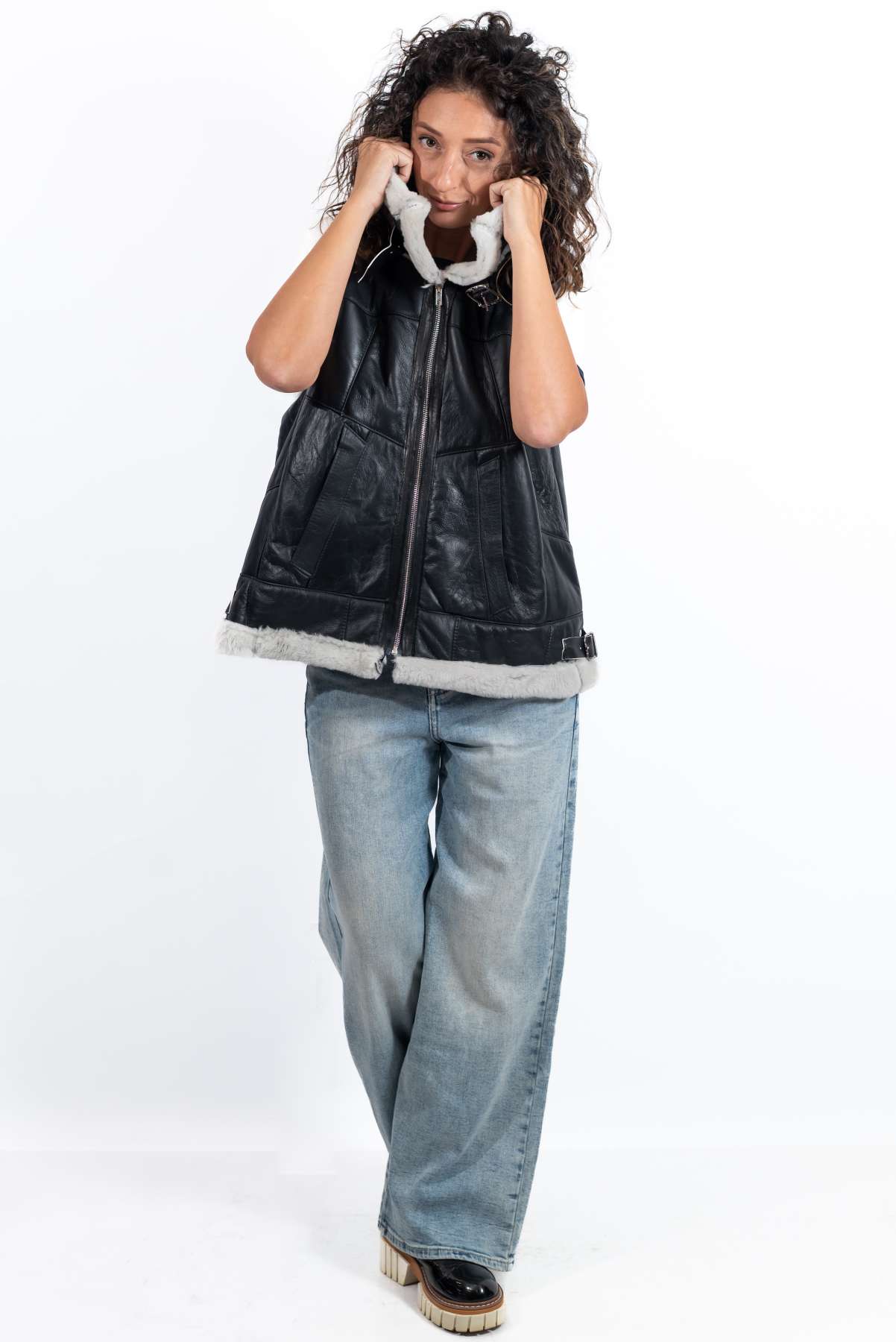 Women's warm vest Ani Black