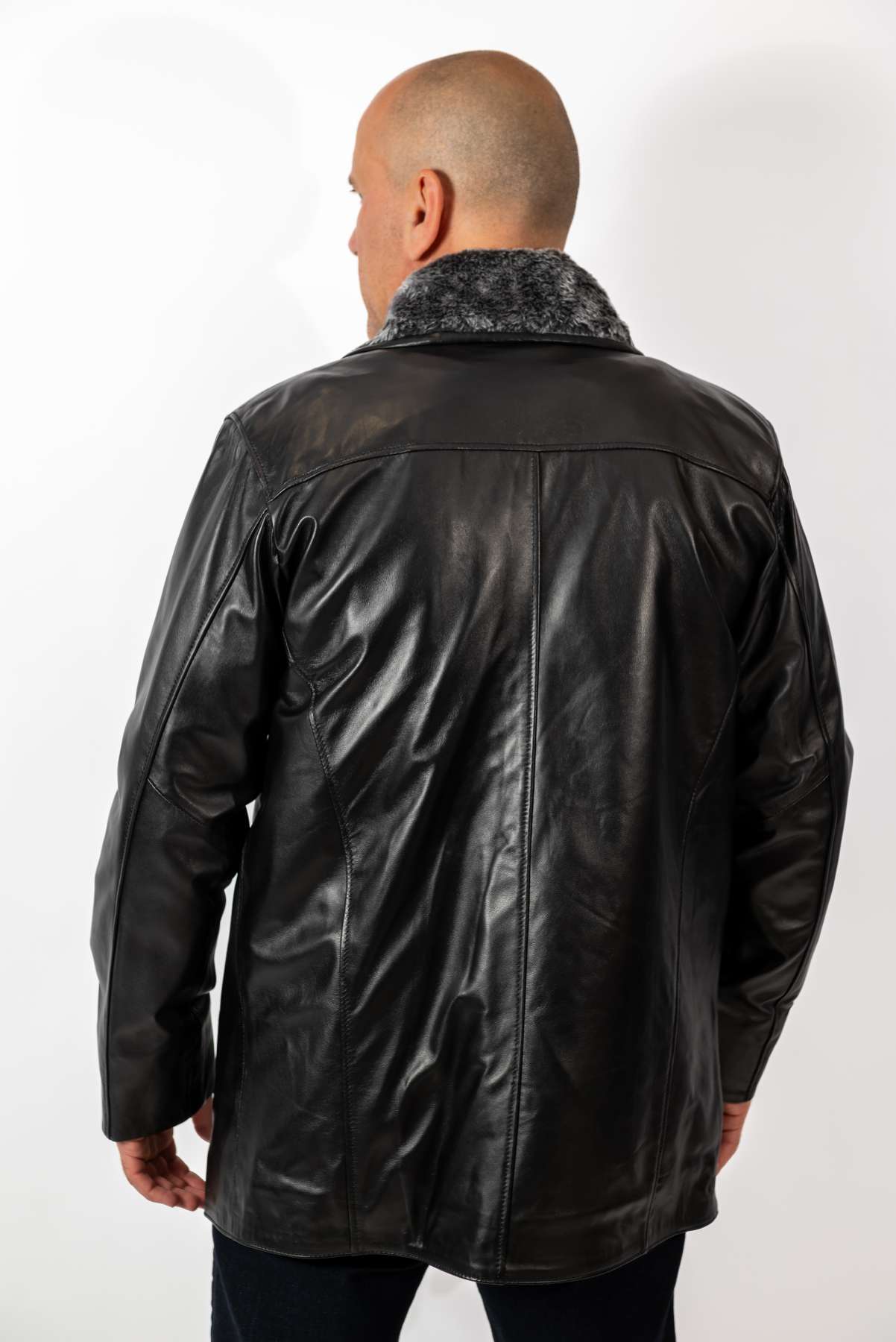 Men's leather winter jacket Teodor