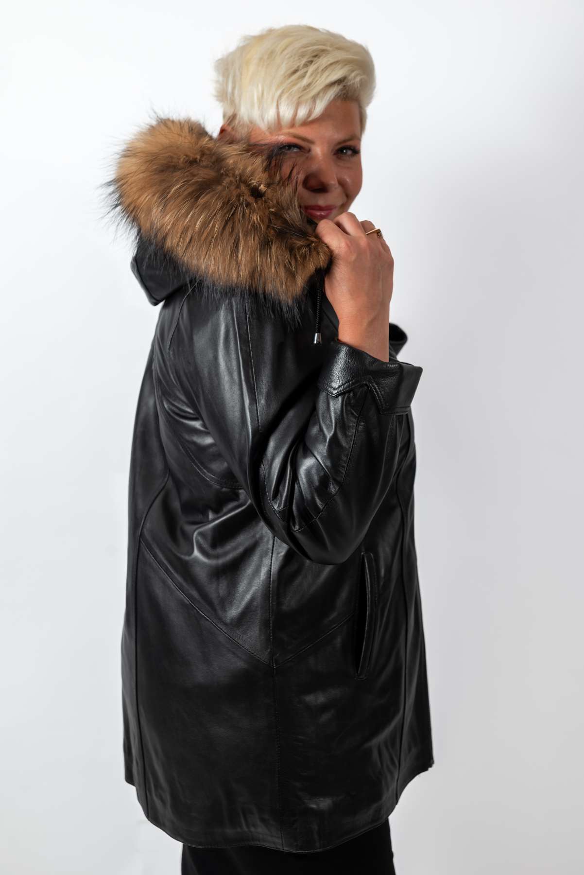 Women's winter leather jacket Siana