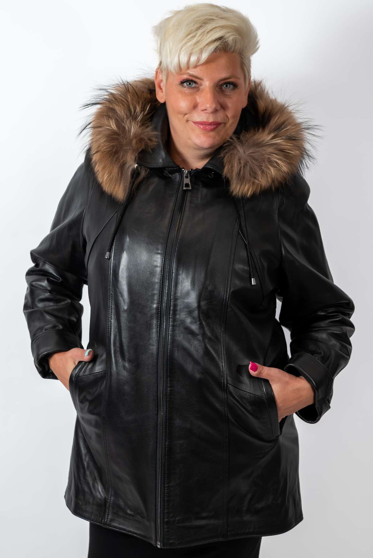 Women's winter leather jacket Siana