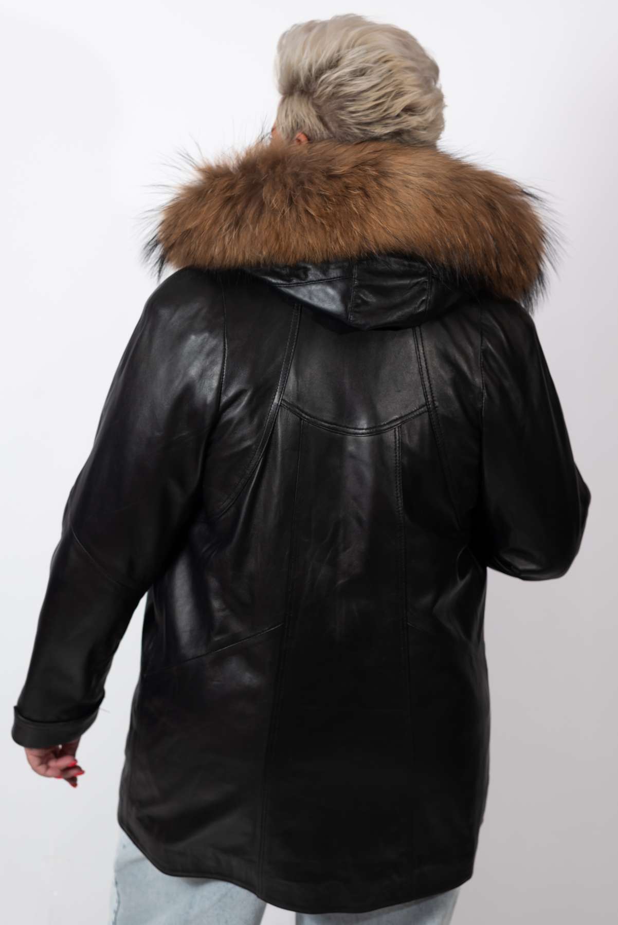 Women's winter leather jacket Siana