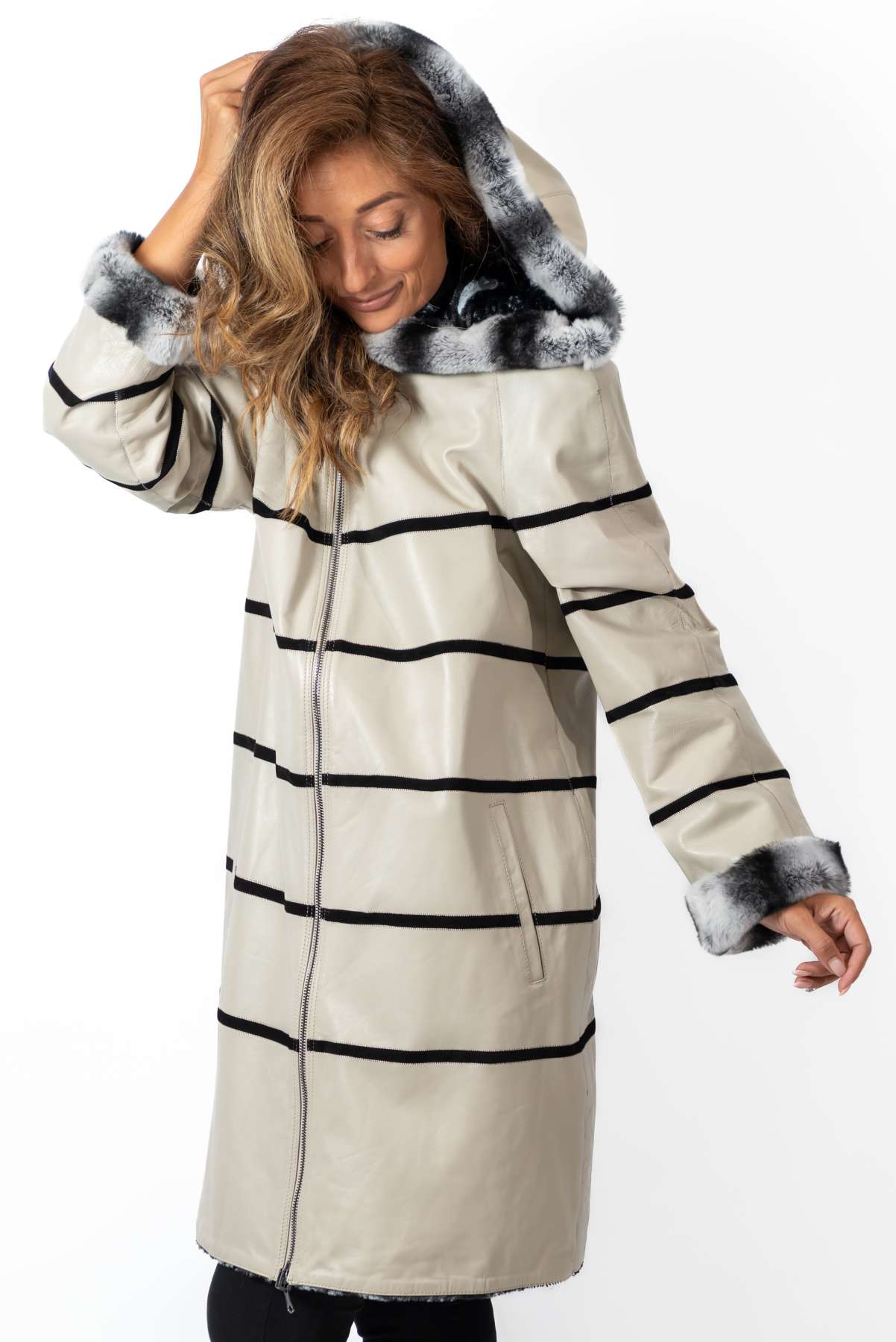 Women's leather coat Dara Double-Faced