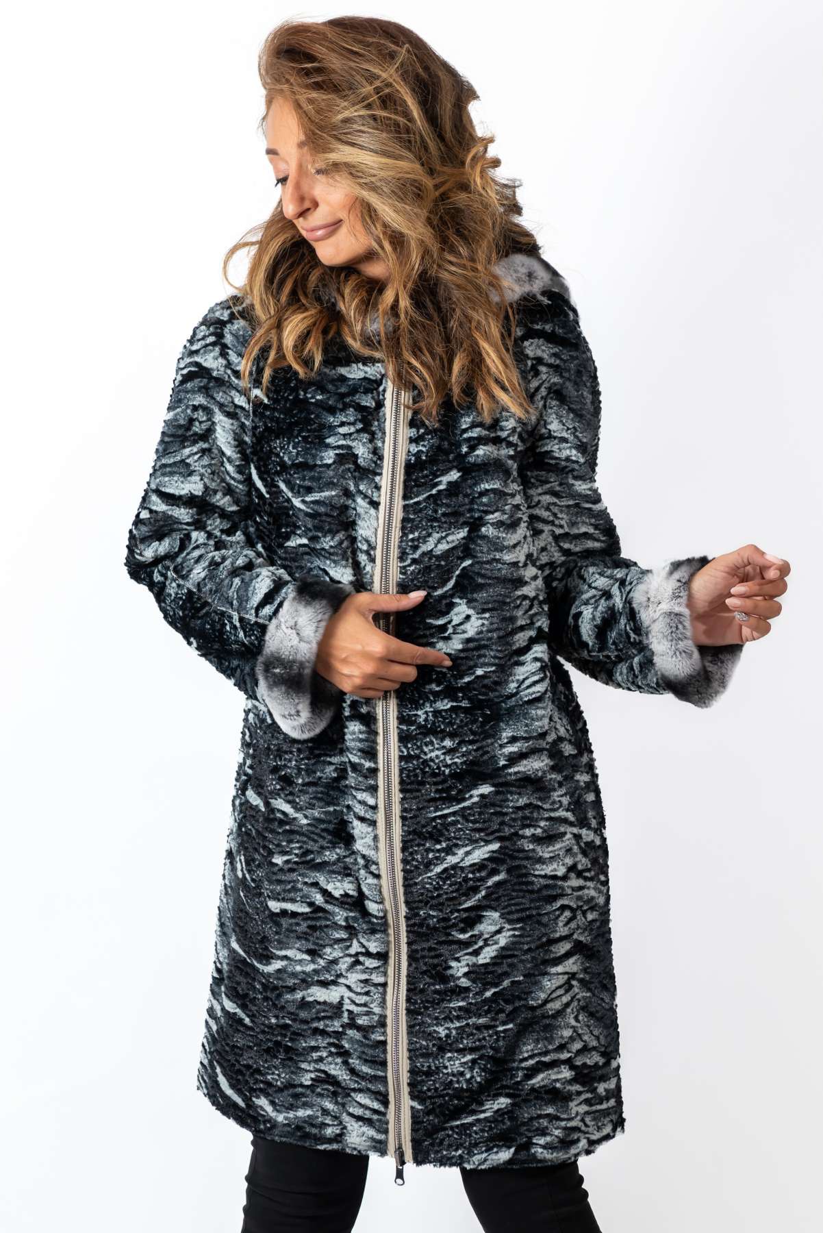 Women's leather coat Dara Double-Faced