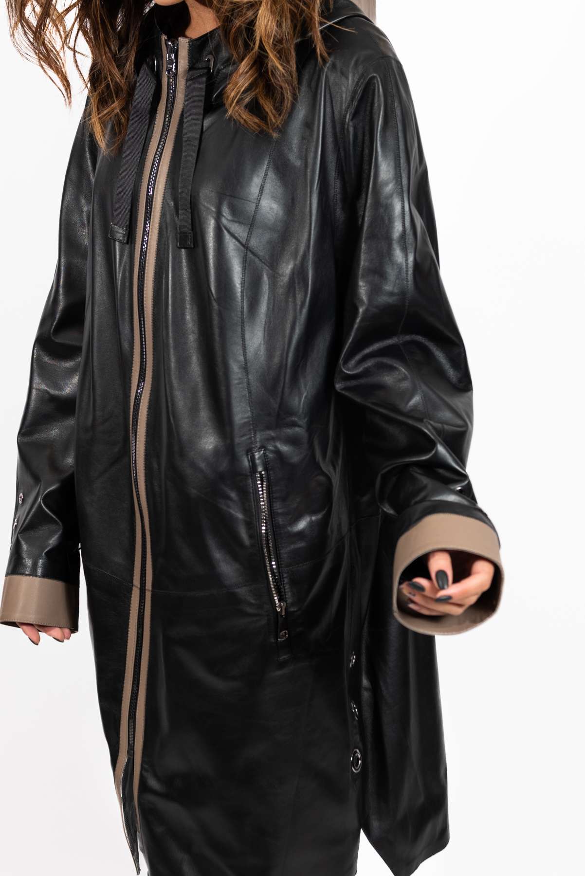 Women's leather coat Zhiselle Black