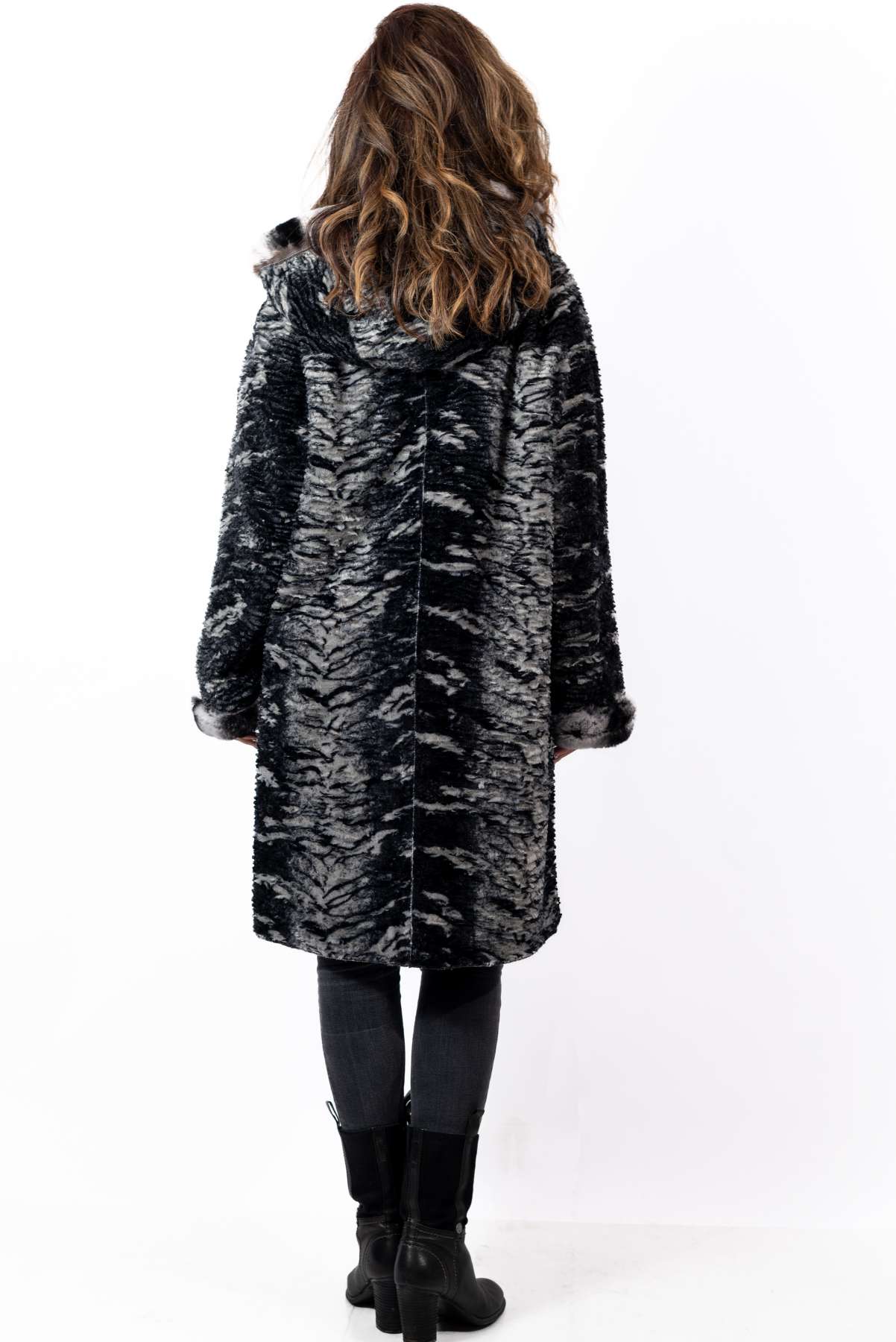 Women's leather coat Deya Double-Faced Brown