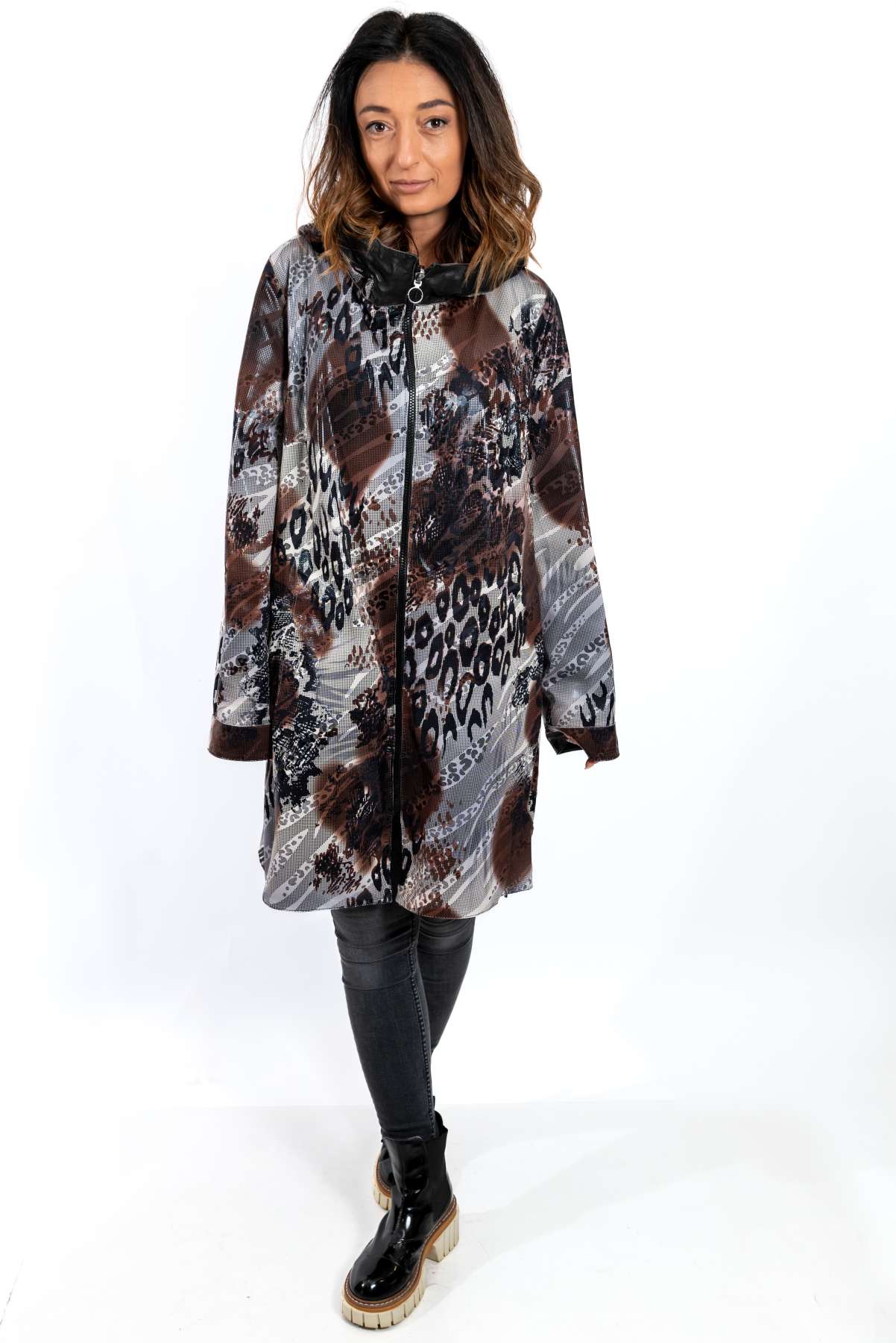 Women's leather coat Zhiselle Gold Caramel