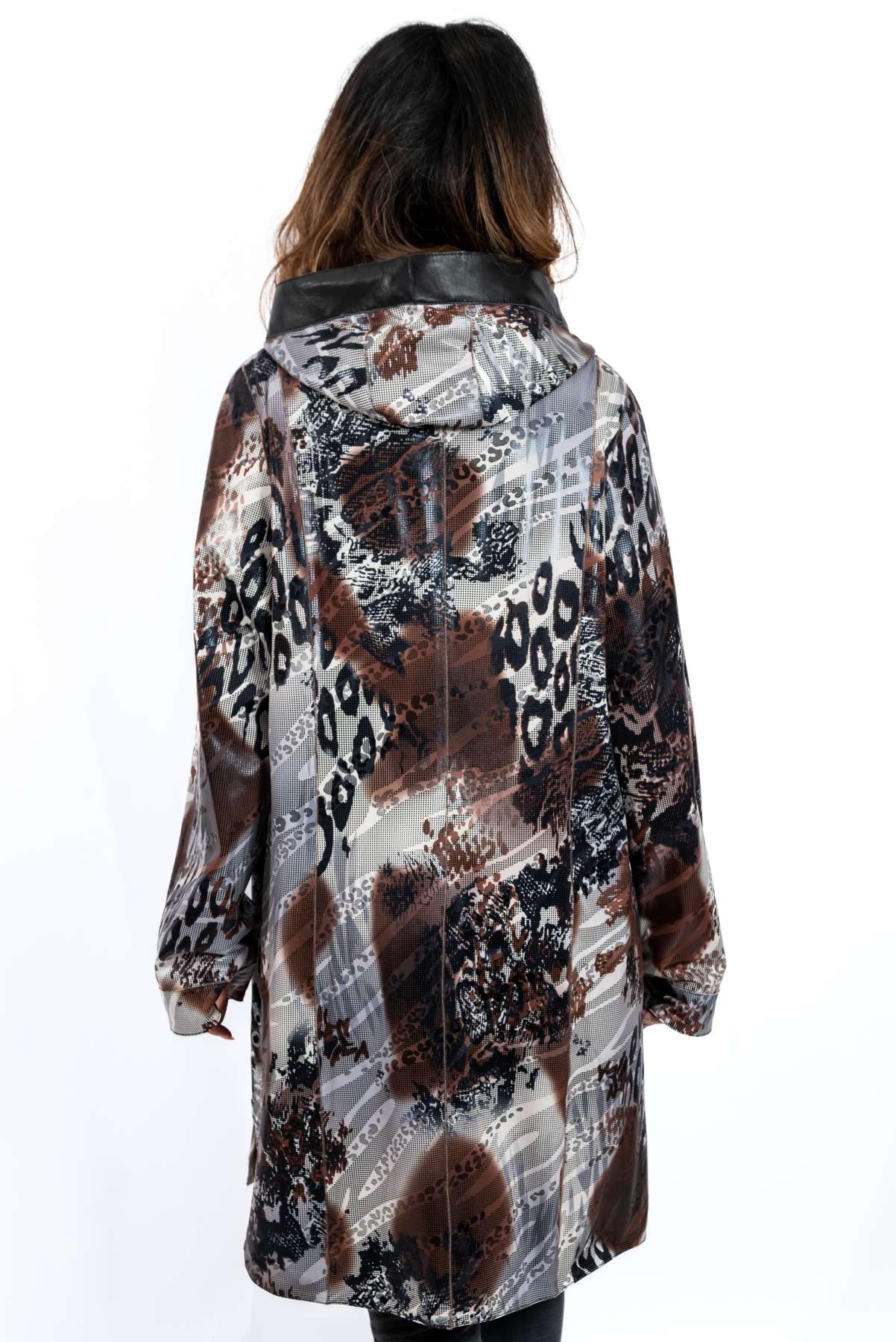 Women's leather coat Zhiselle Gold Caramel