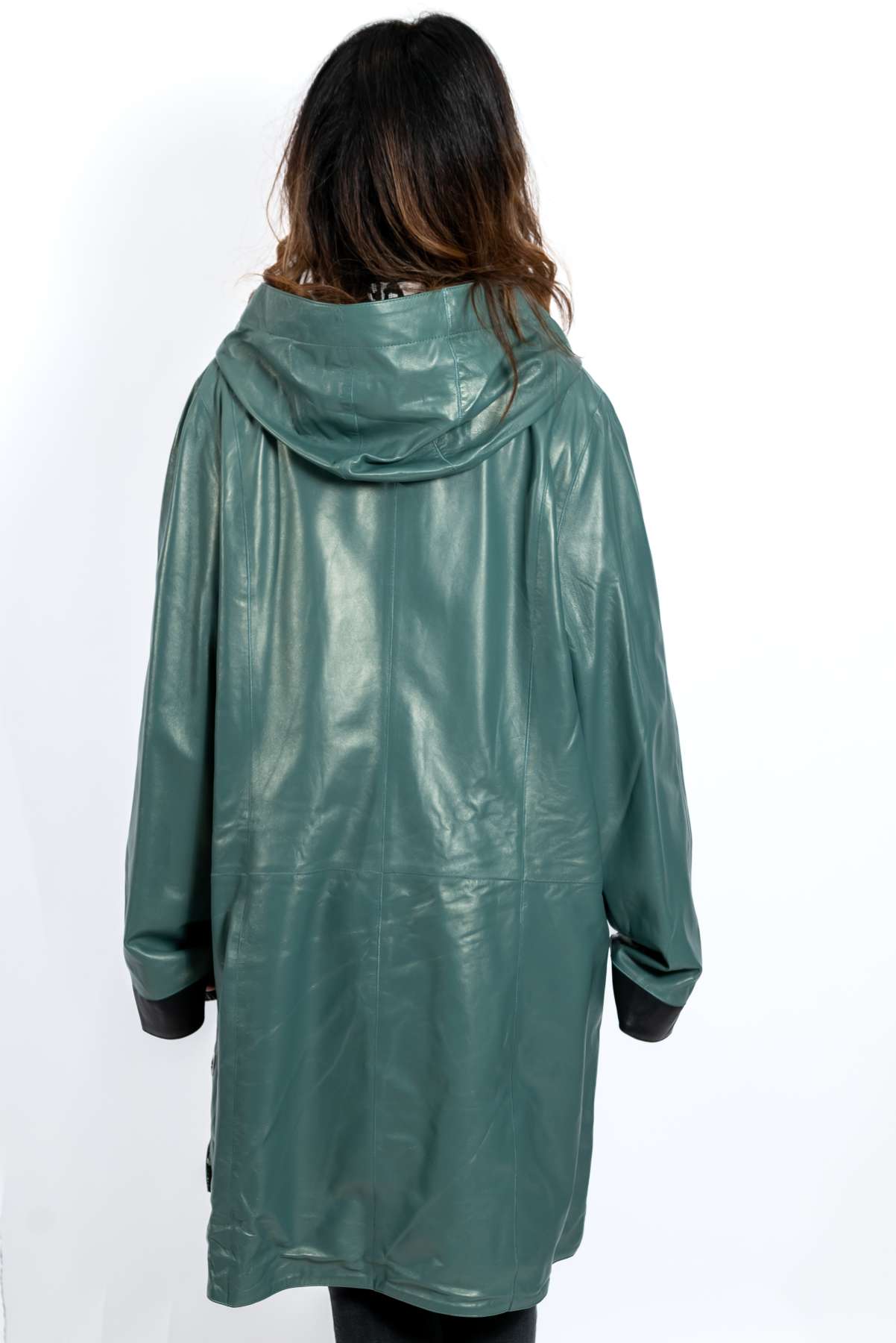 Women's leather coat Zhiselle Green