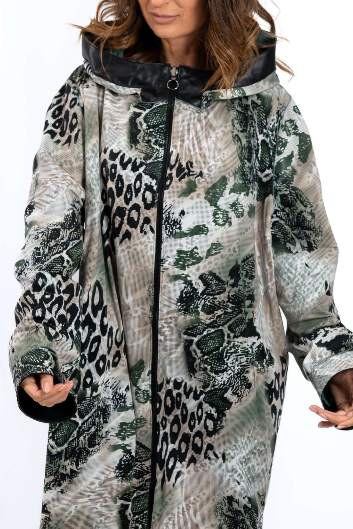 Women's leather coat Zhiselle Green