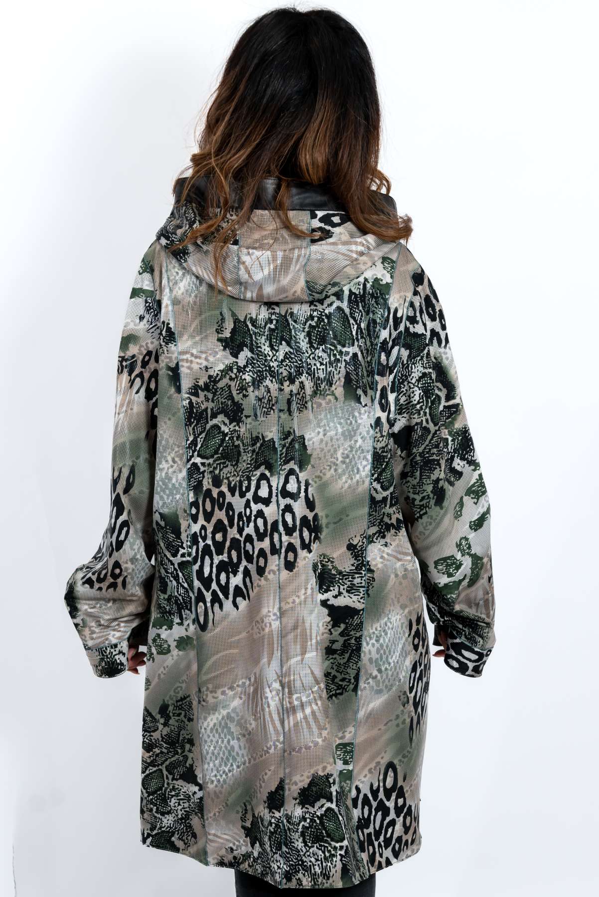 Women's leather coat Zhiselle Green