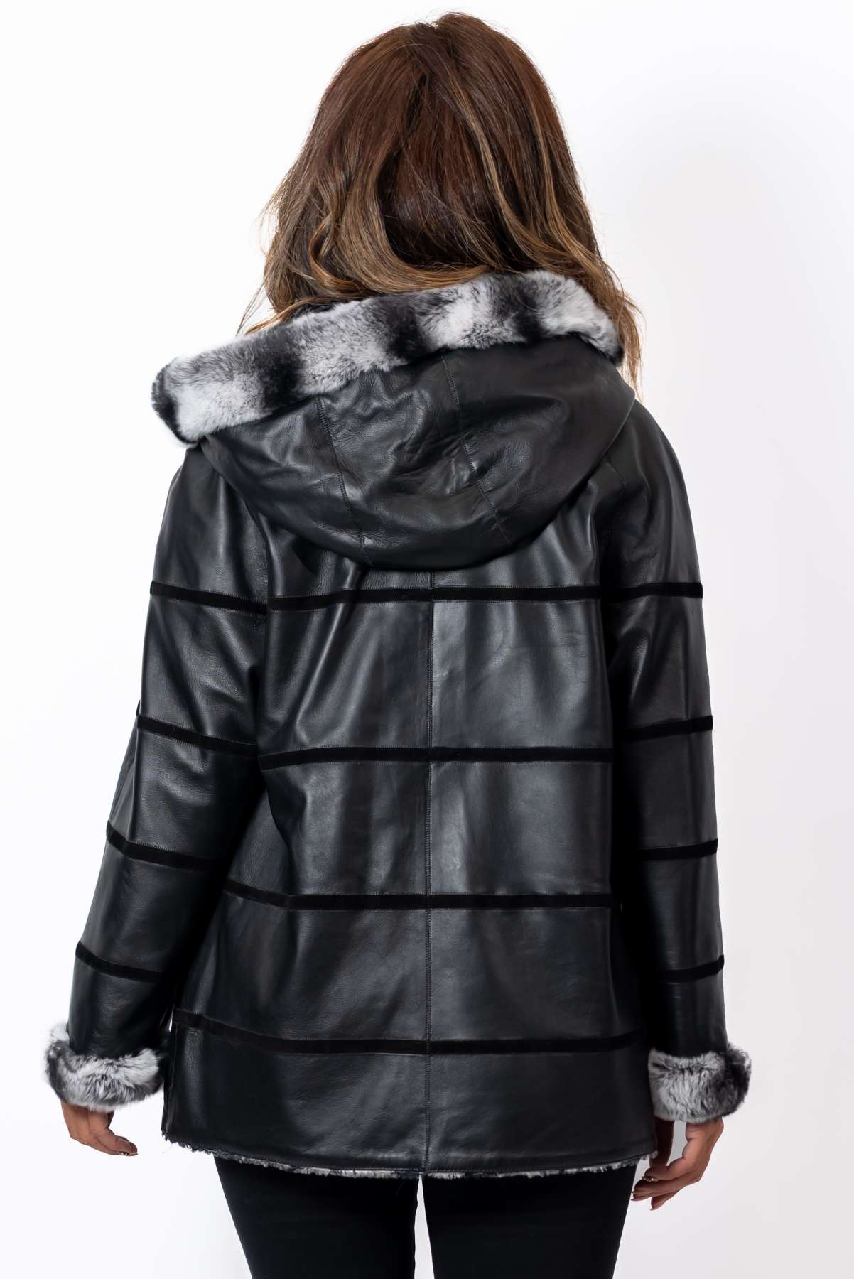 Women's leather jacket Lilia Black Double-Faced