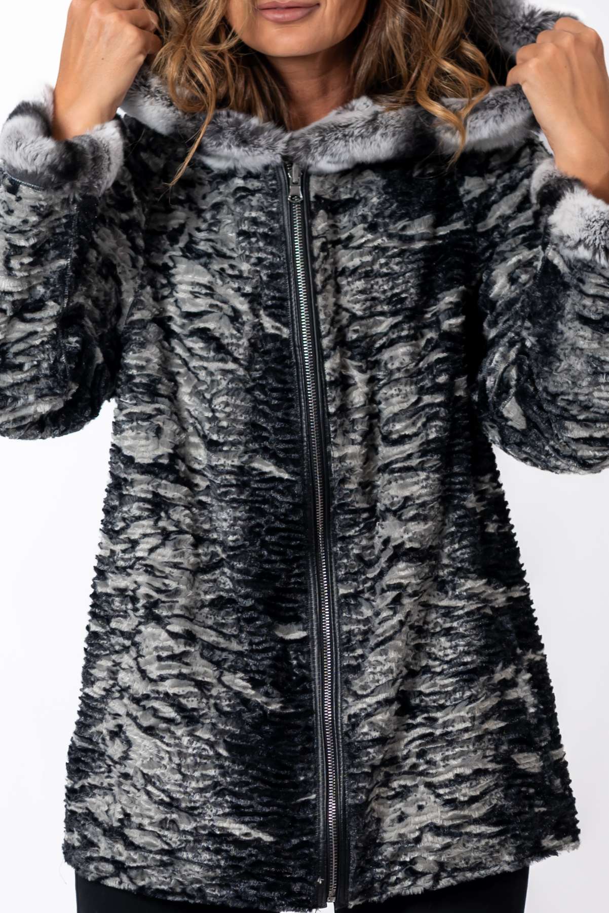 Women's leather jacket Lilia Black Double-Faced