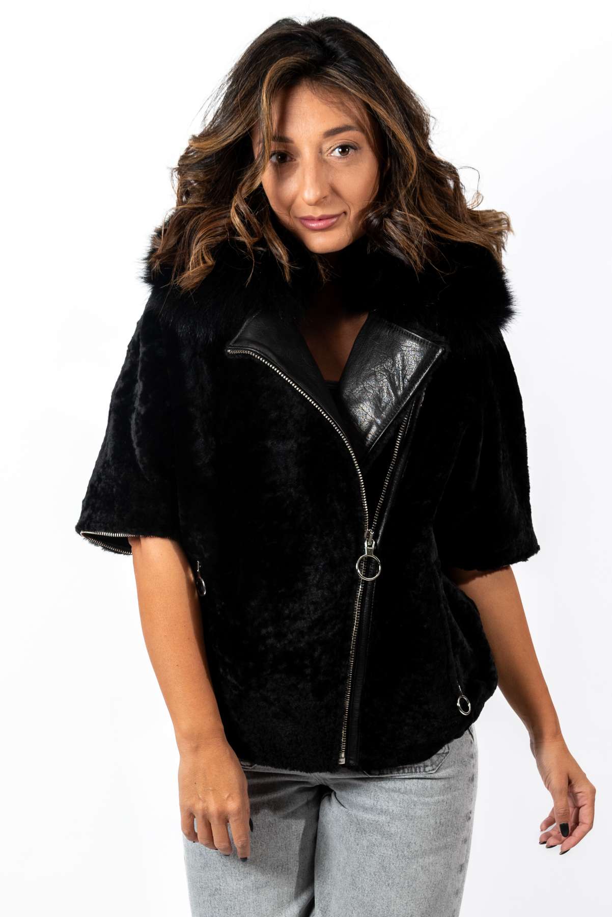 Women's exclusive coat Deborah from Astragan Black
