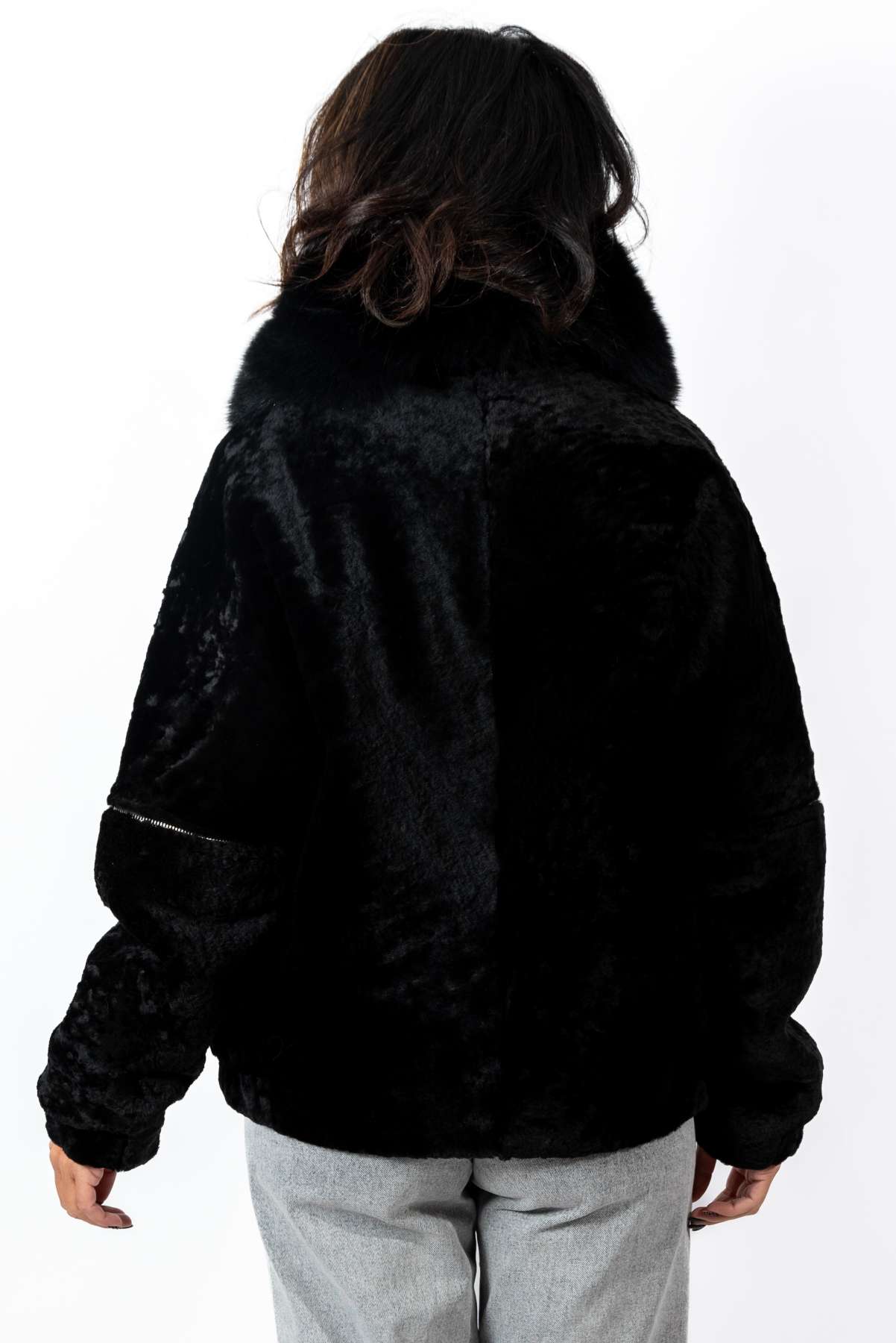 Women's exclusive coat Deborah from Astragan Black