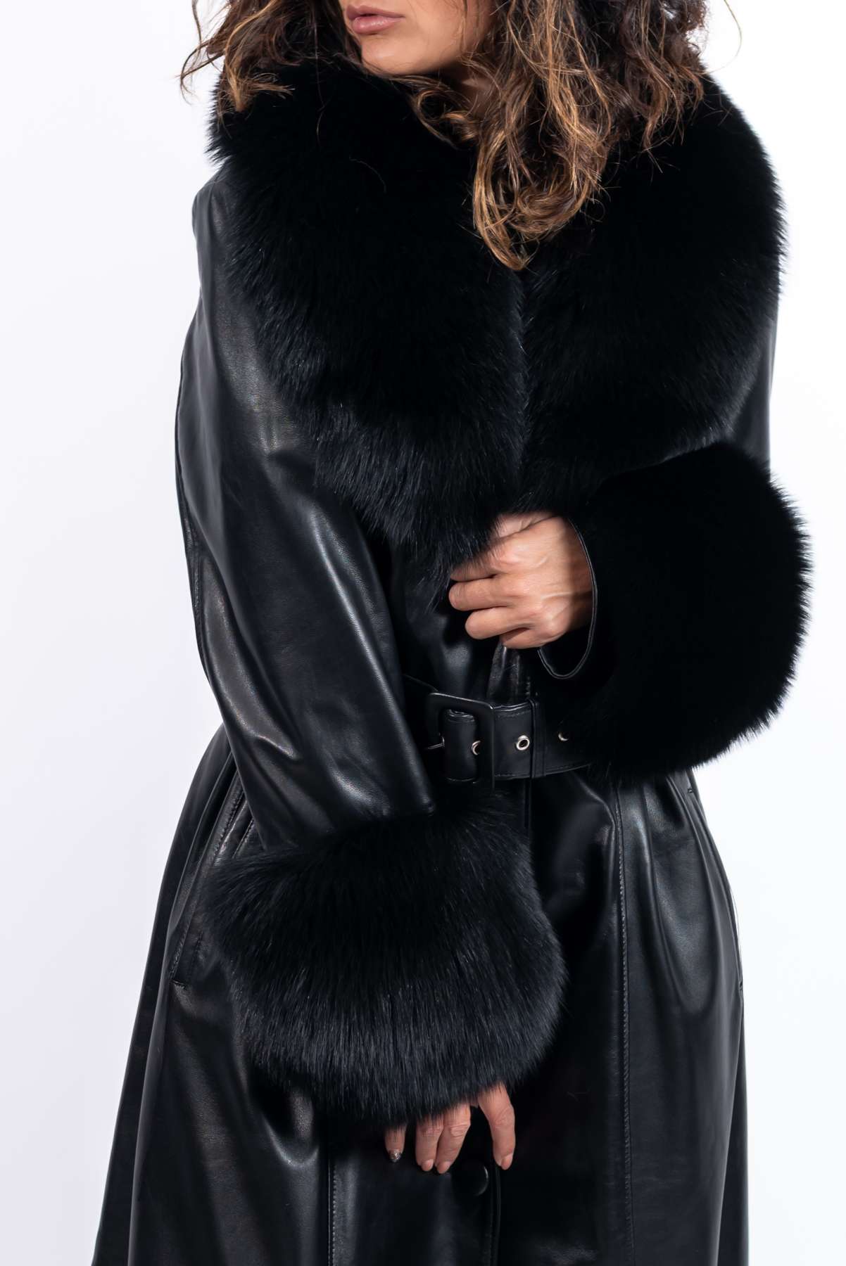 Women's leather coat Alexandra Black