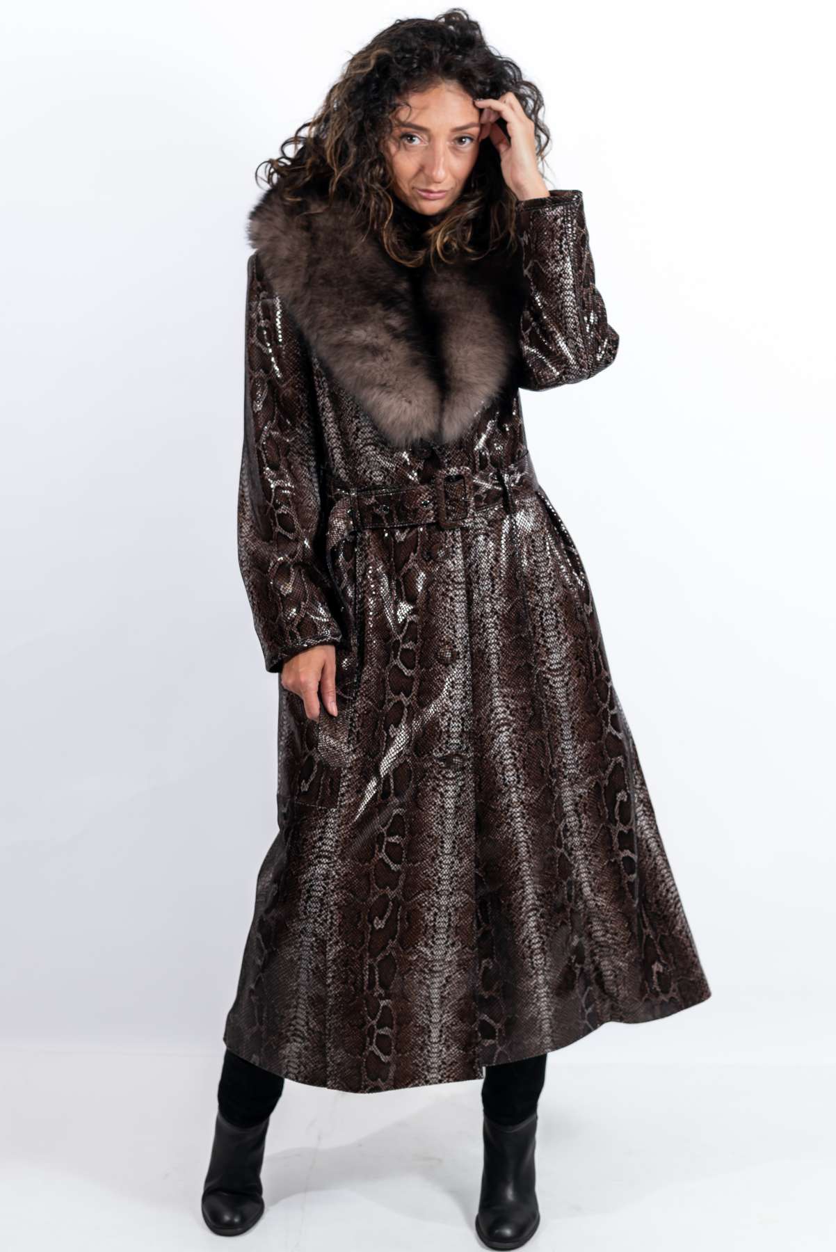 Women's leather coat Alexandra