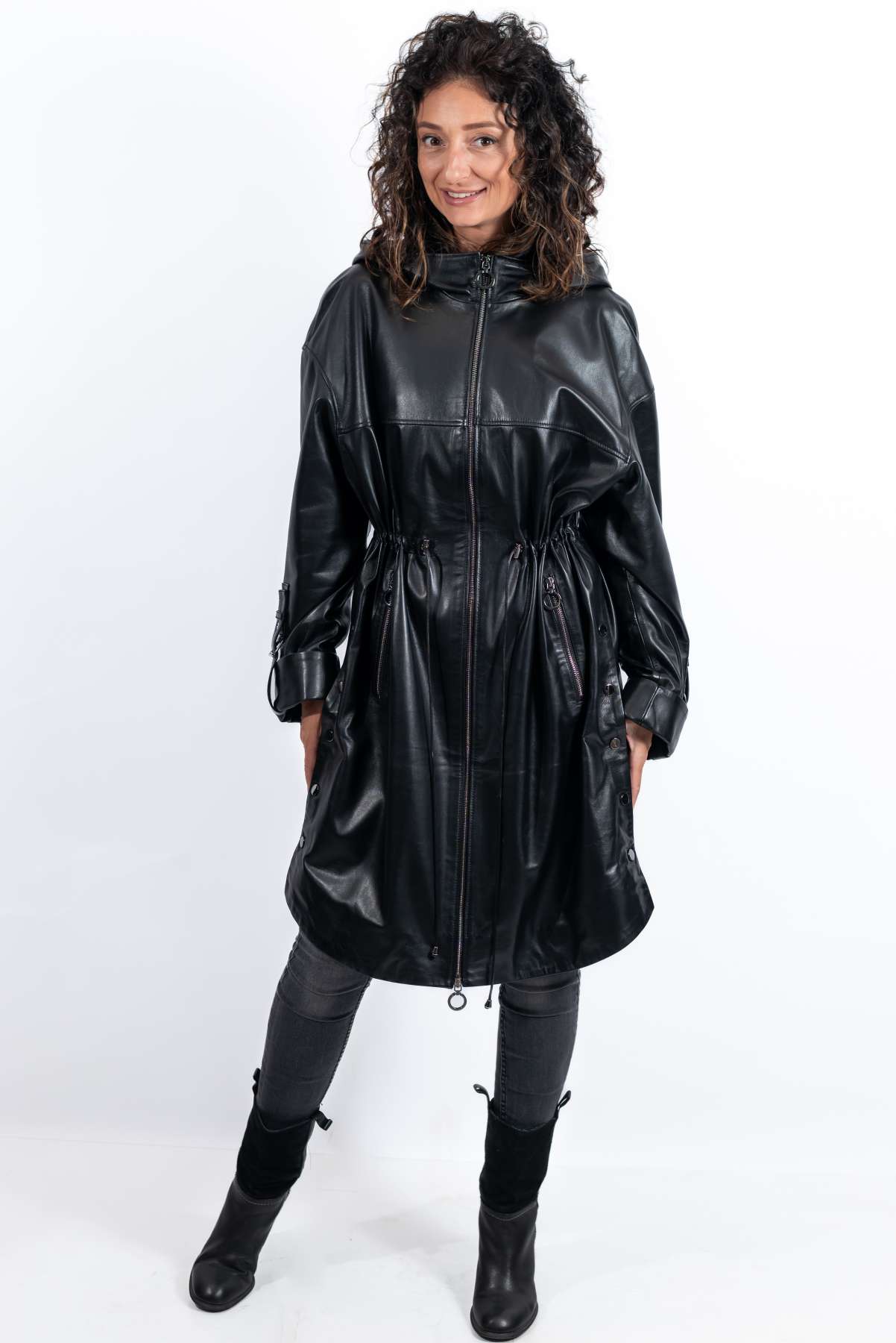 Women's leather coat Deyana