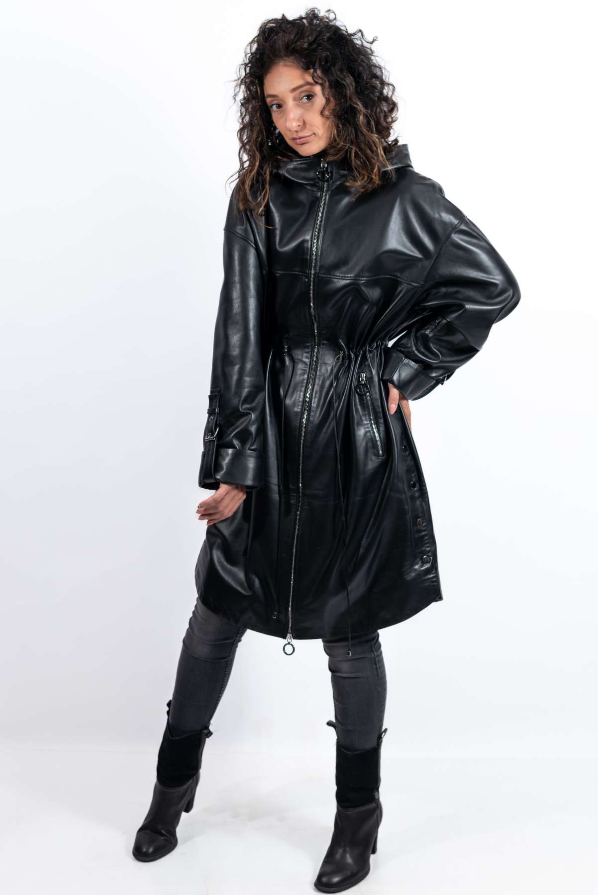 Women's leather coat Deyana