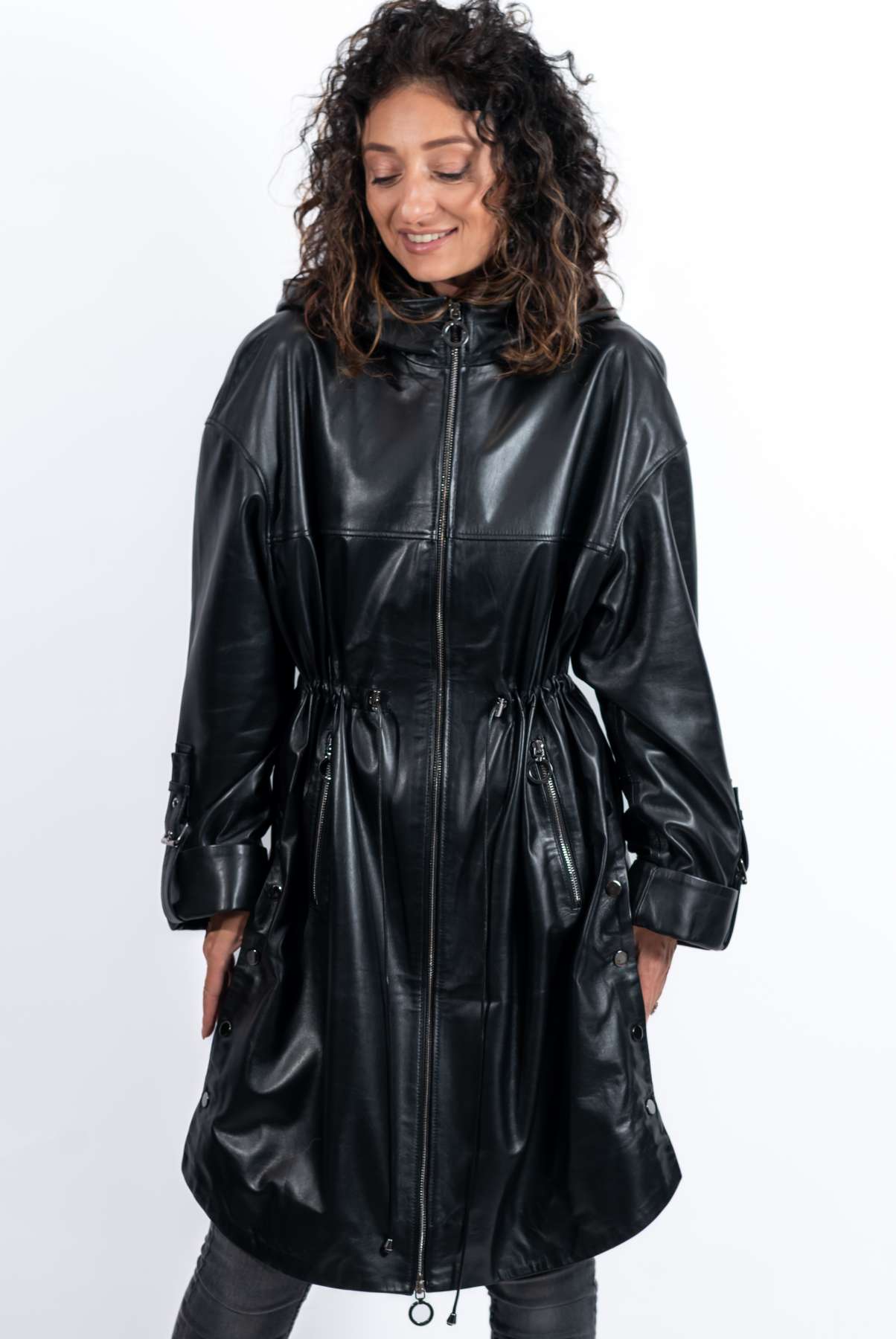 Women's leather coat Deyana