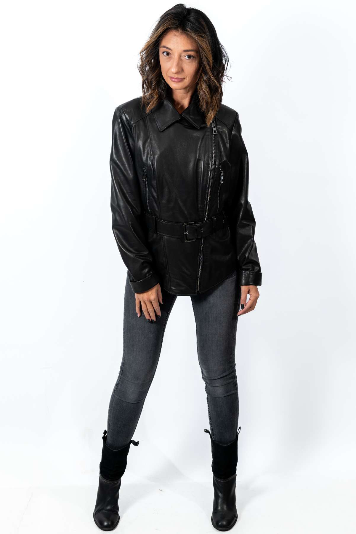 Women's leather jacket Antonina