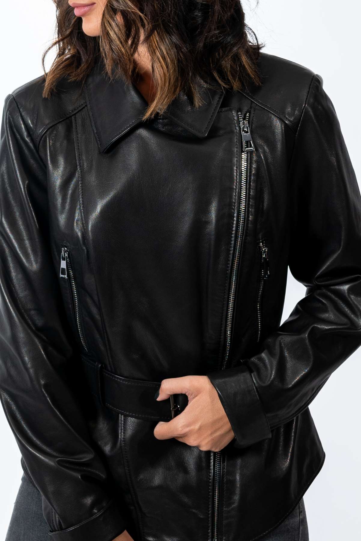 Women's leather jacket Antonina
