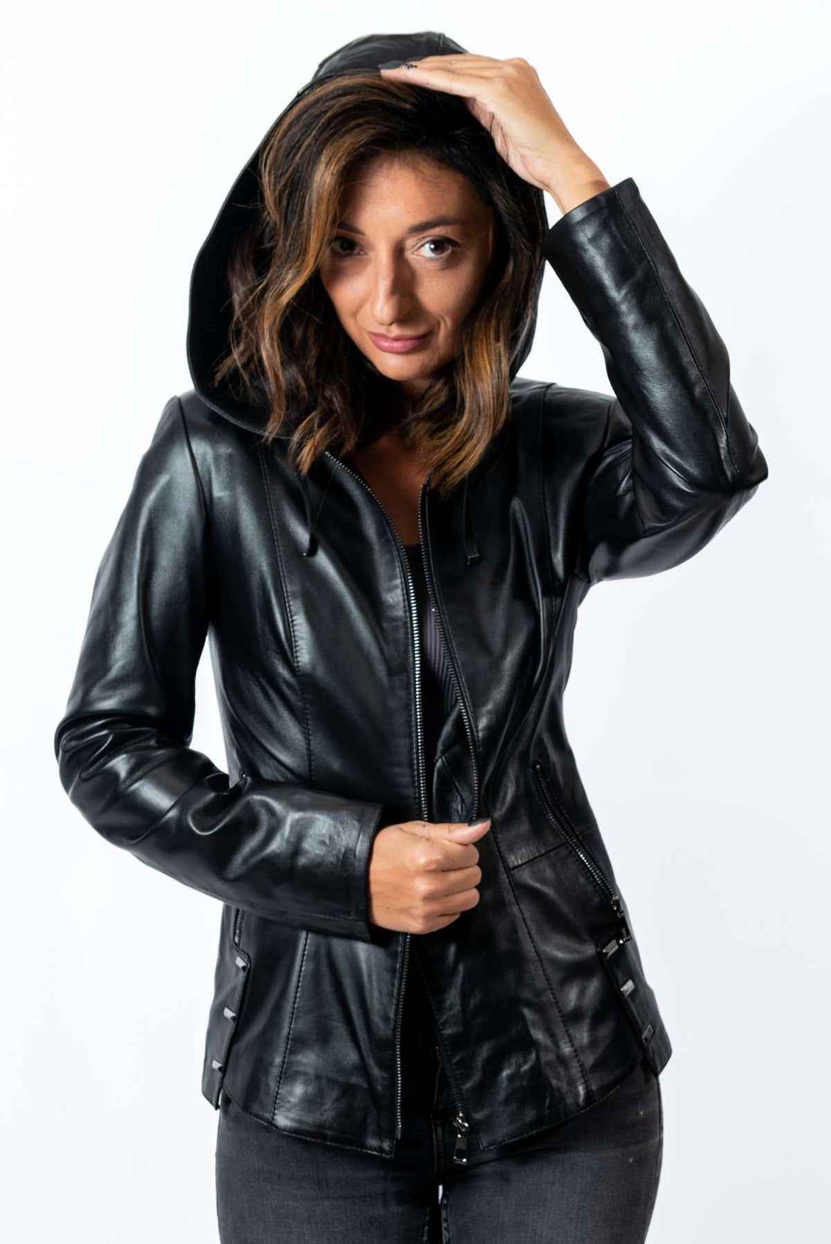 Women's leather jacket Alisa Black