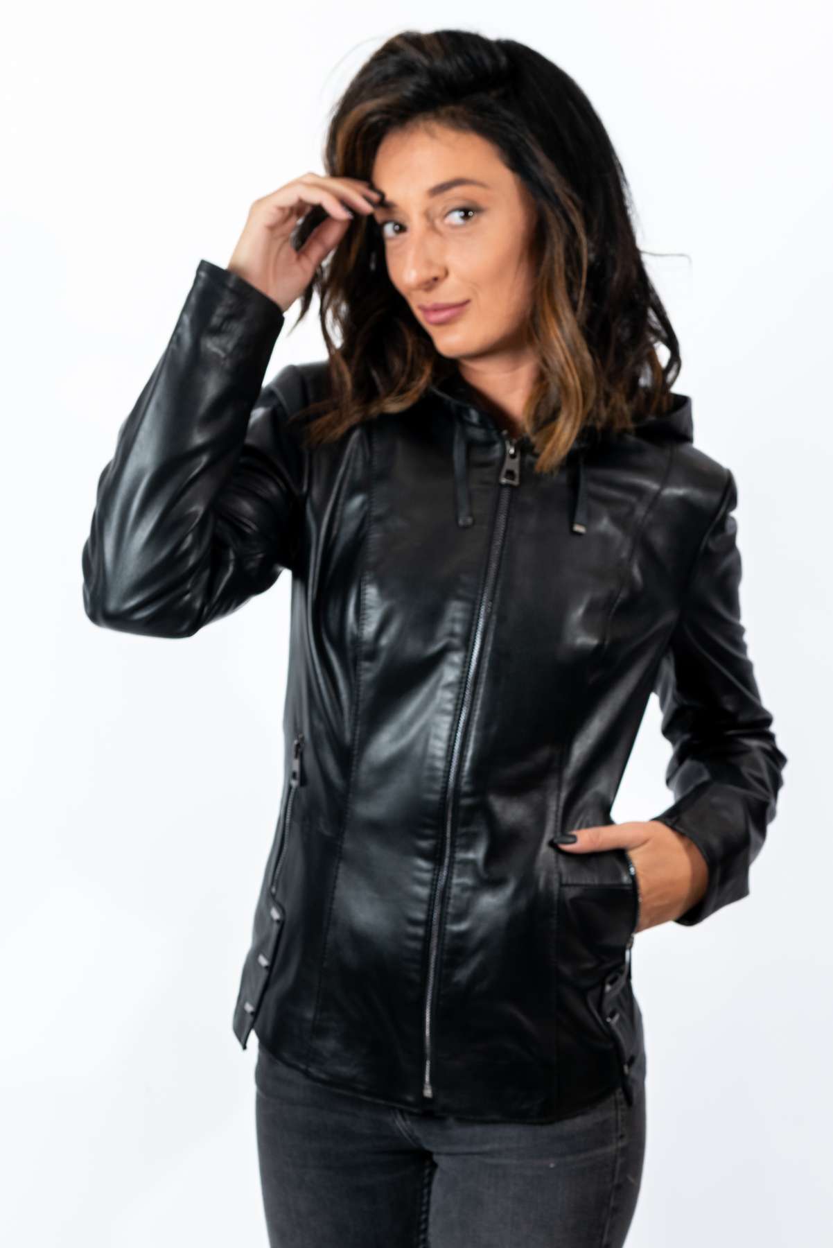Women's leather jacket Alisa Black
