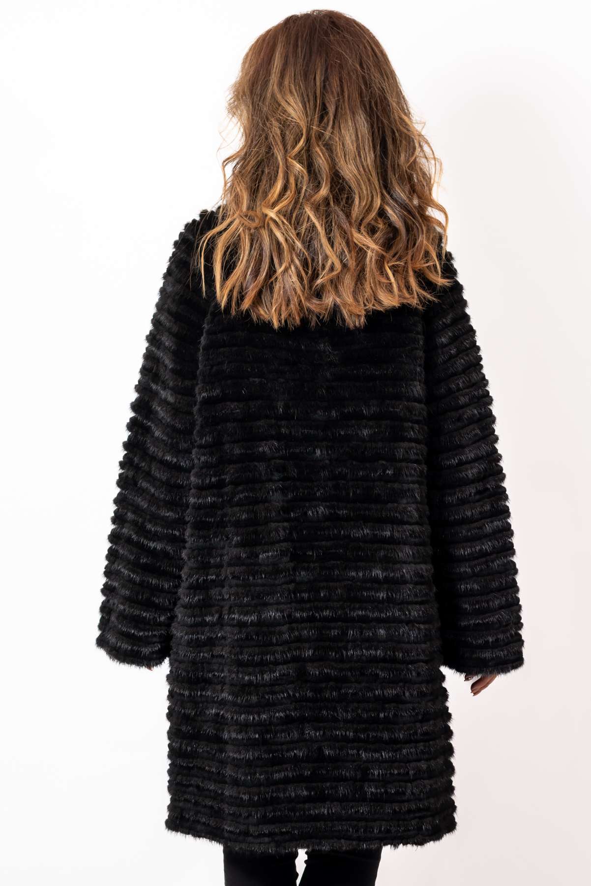 Women's exclusive coat from mink Dayana Black
