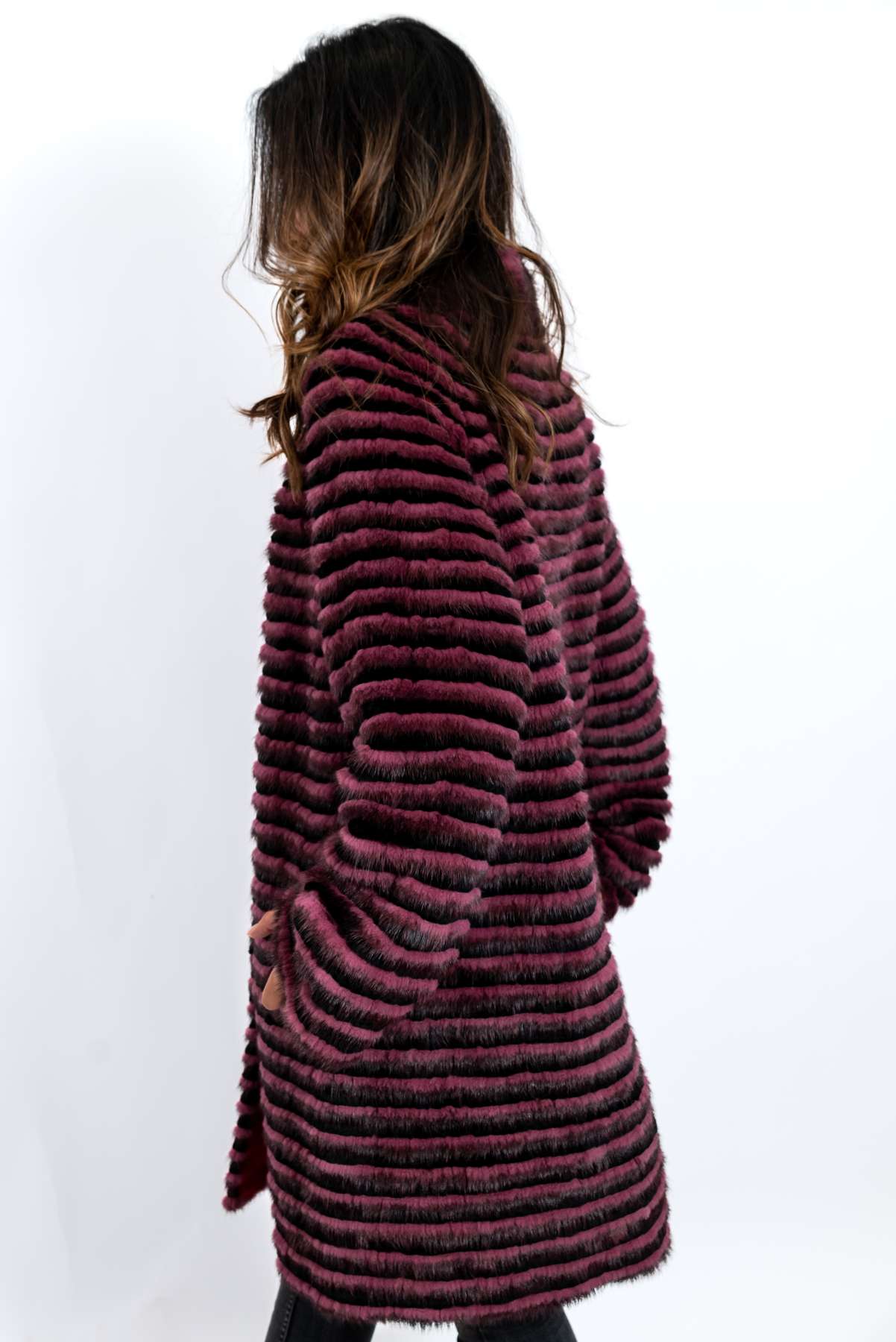 Women's exclusive coat from mink Dayana Powder
