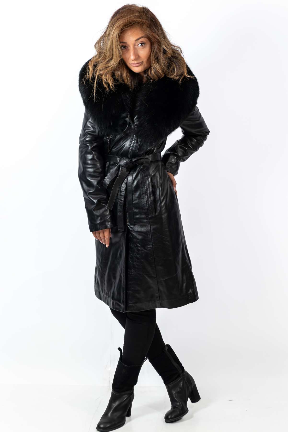 Women's leather coat Alice