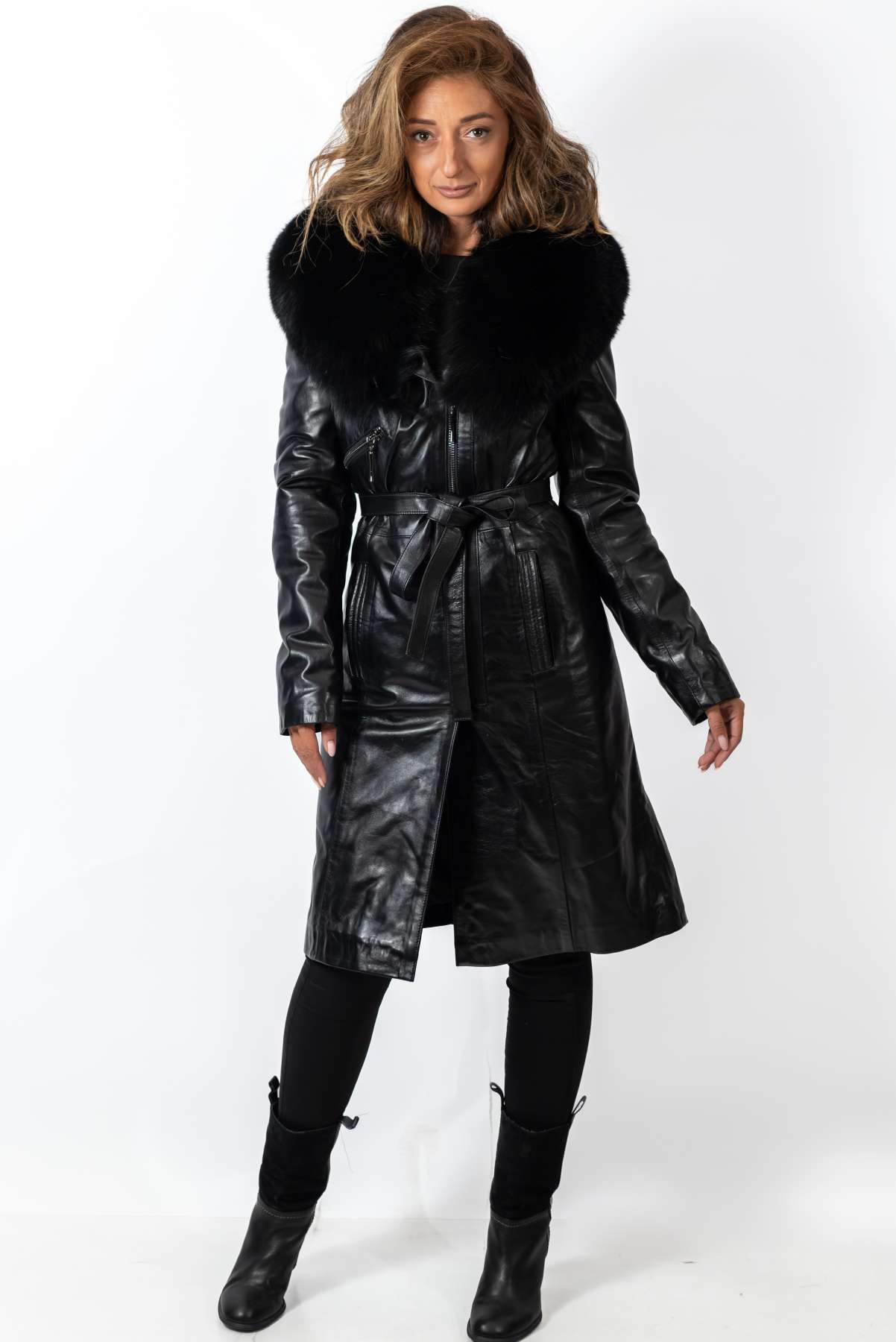 Women's leather coat Alice