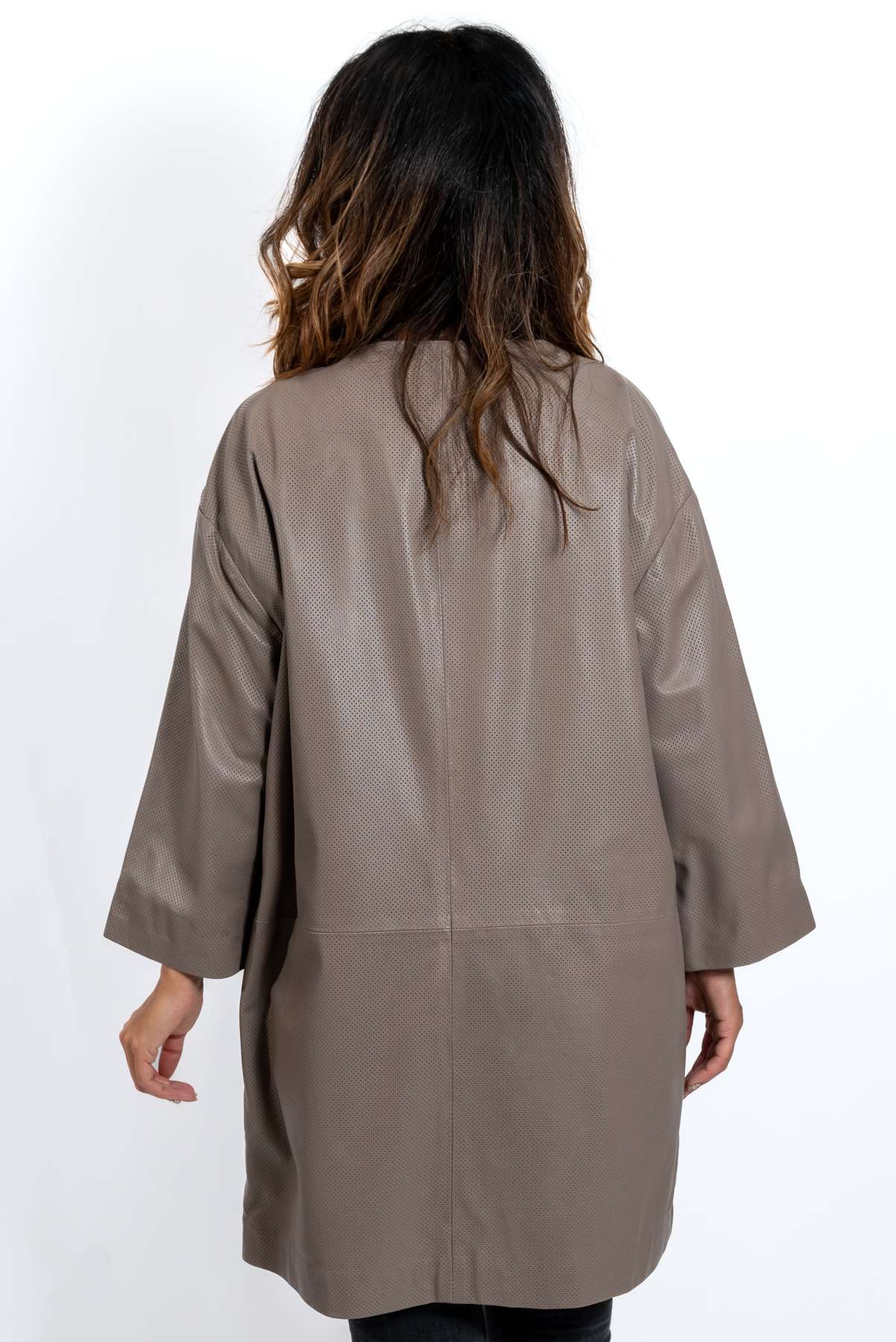 Women's leather coat Anita Beige