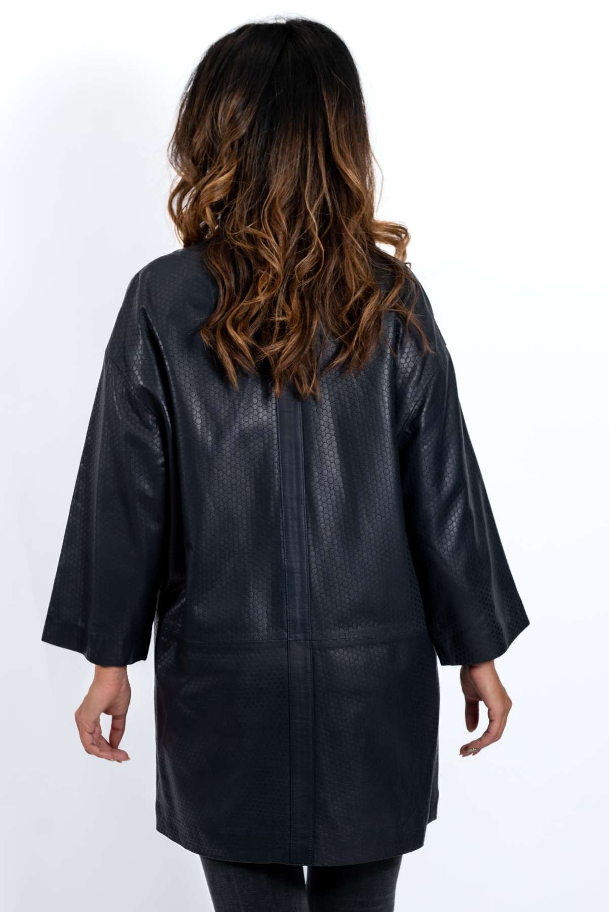 Women's leather coat Anita Blue
