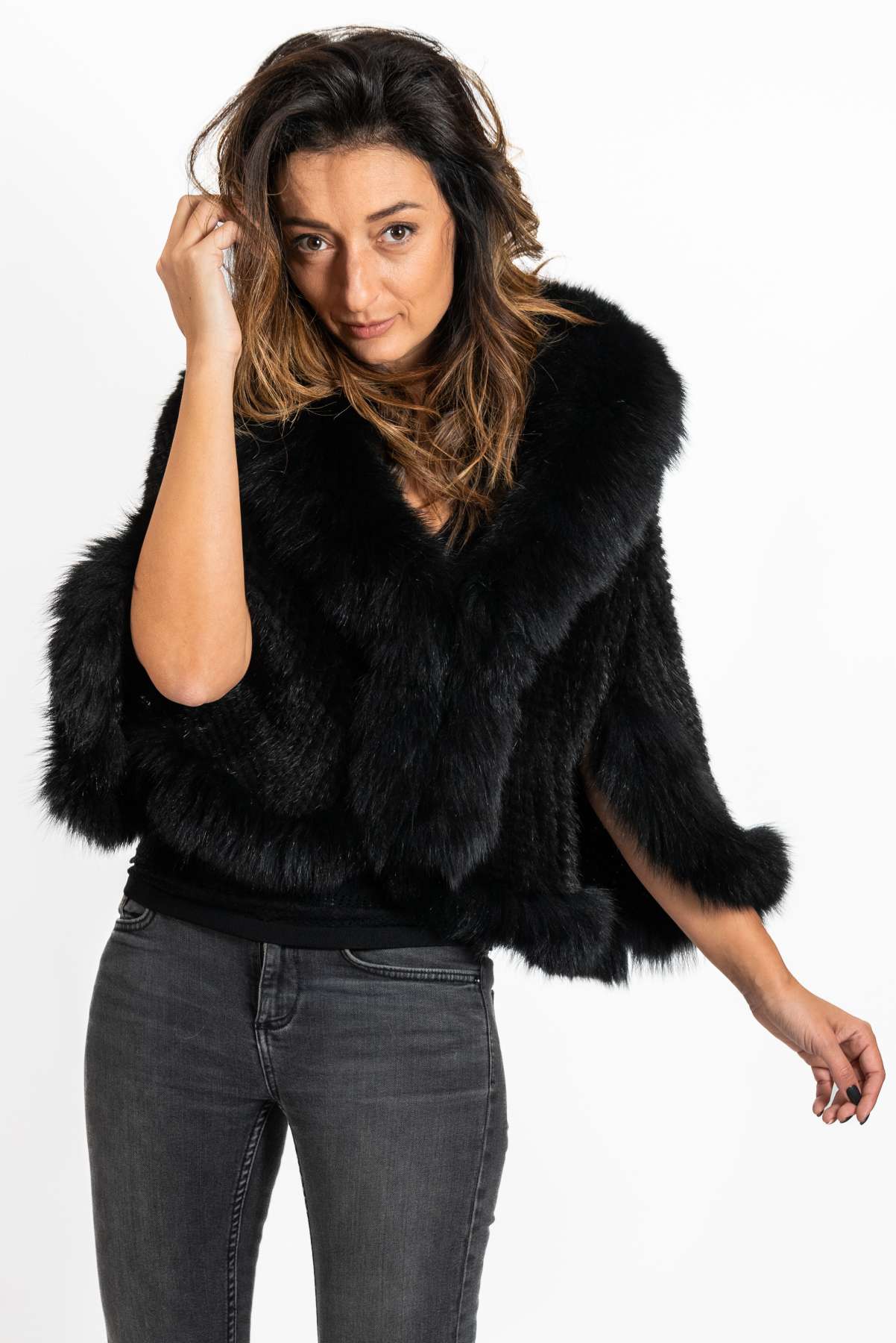 Women's exclusive mink coat Divna Black