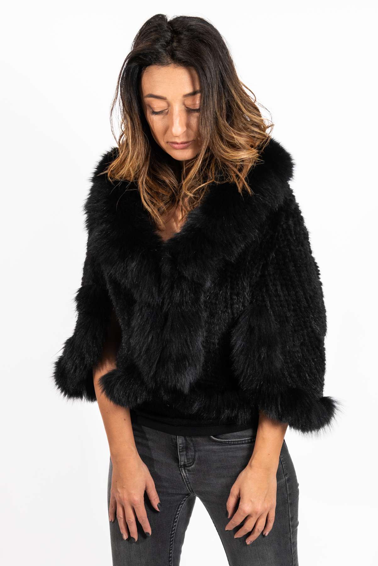 Women's exclusive mink coat Divna Black