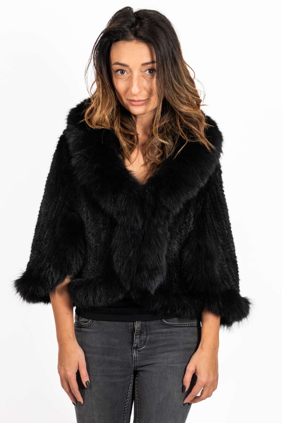 Women's exclusive mink coat Divna Black