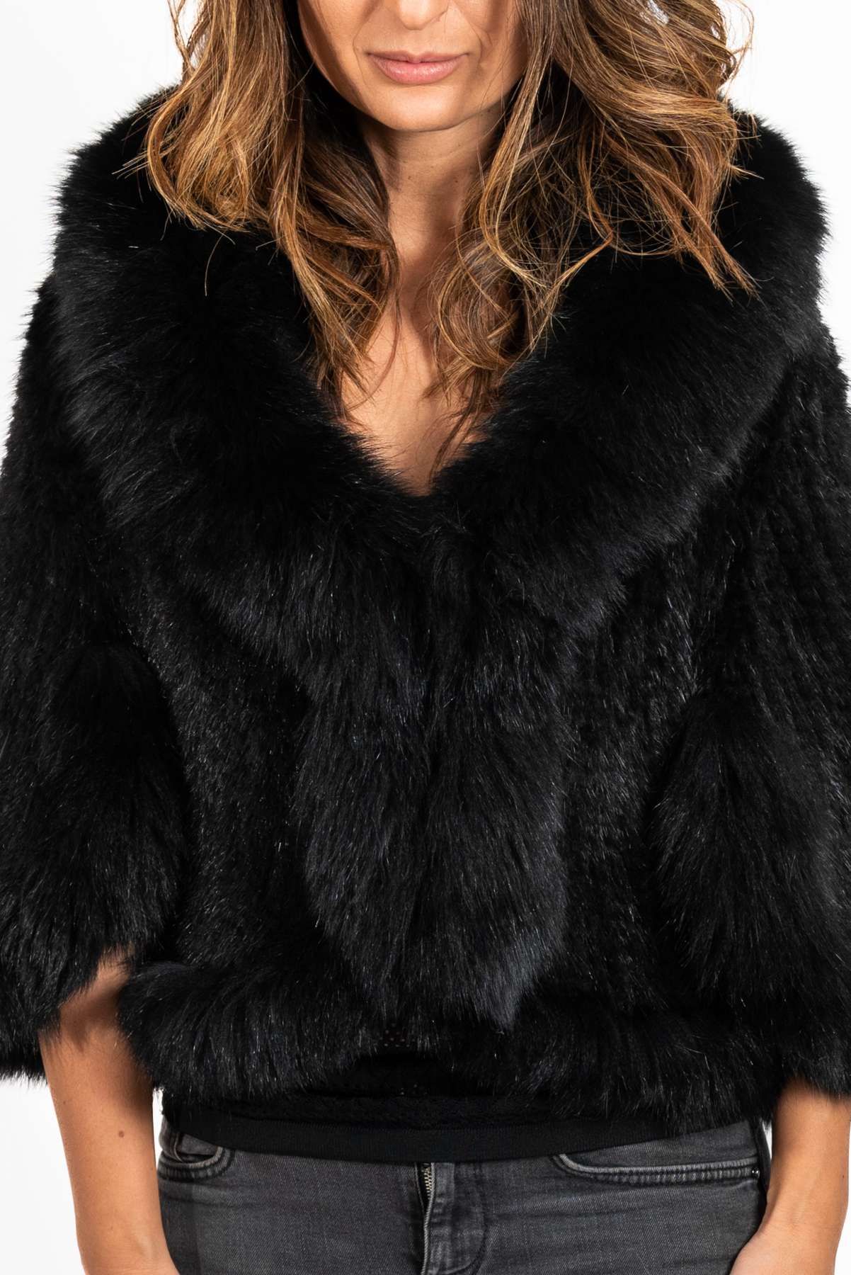 Women's exclusive mink coat Divna Black