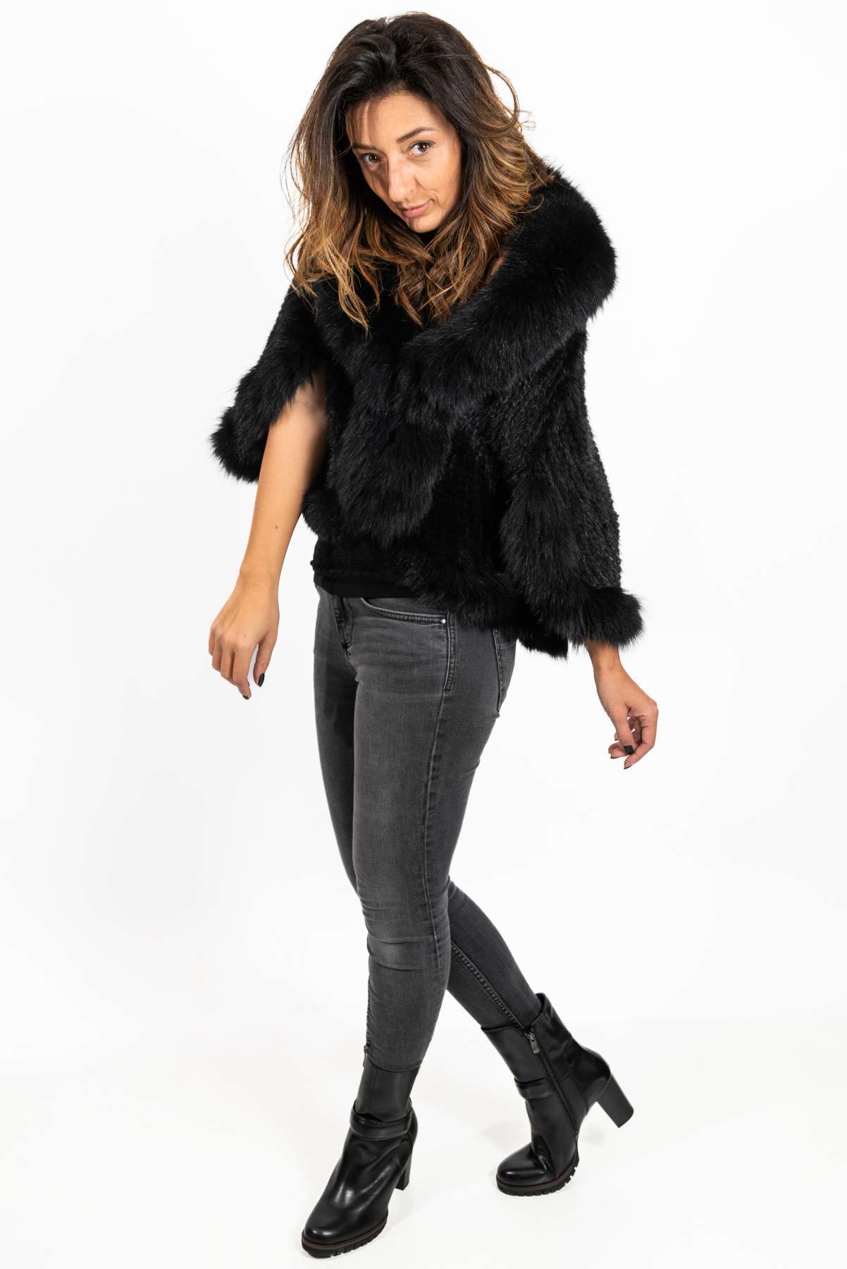 Women's exclusive mink coat Divna Black