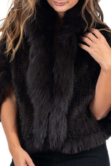 Women's exclusive mink coat Divna Brown