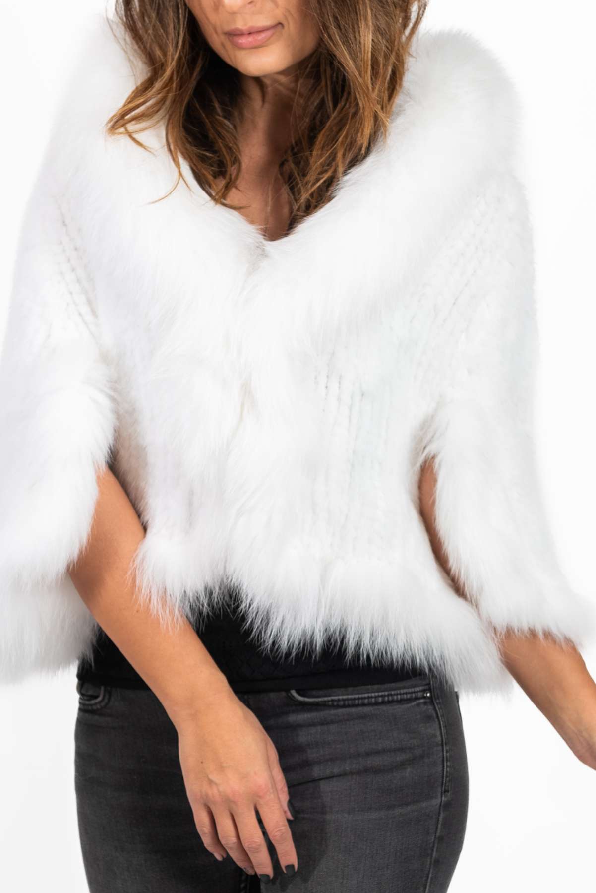 Women's exclusive mink coat Divna White