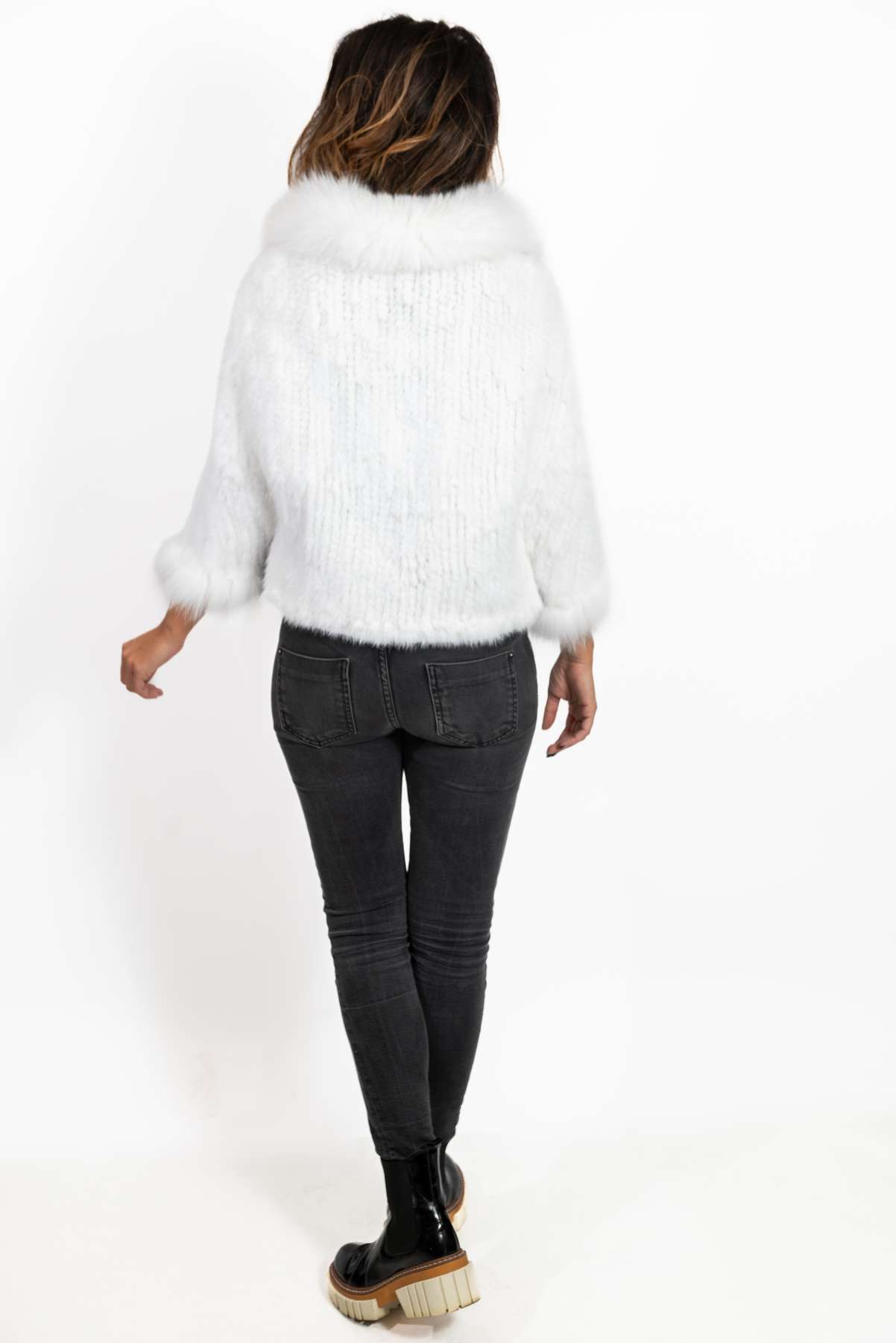 Women's exclusive mink coat Divna White