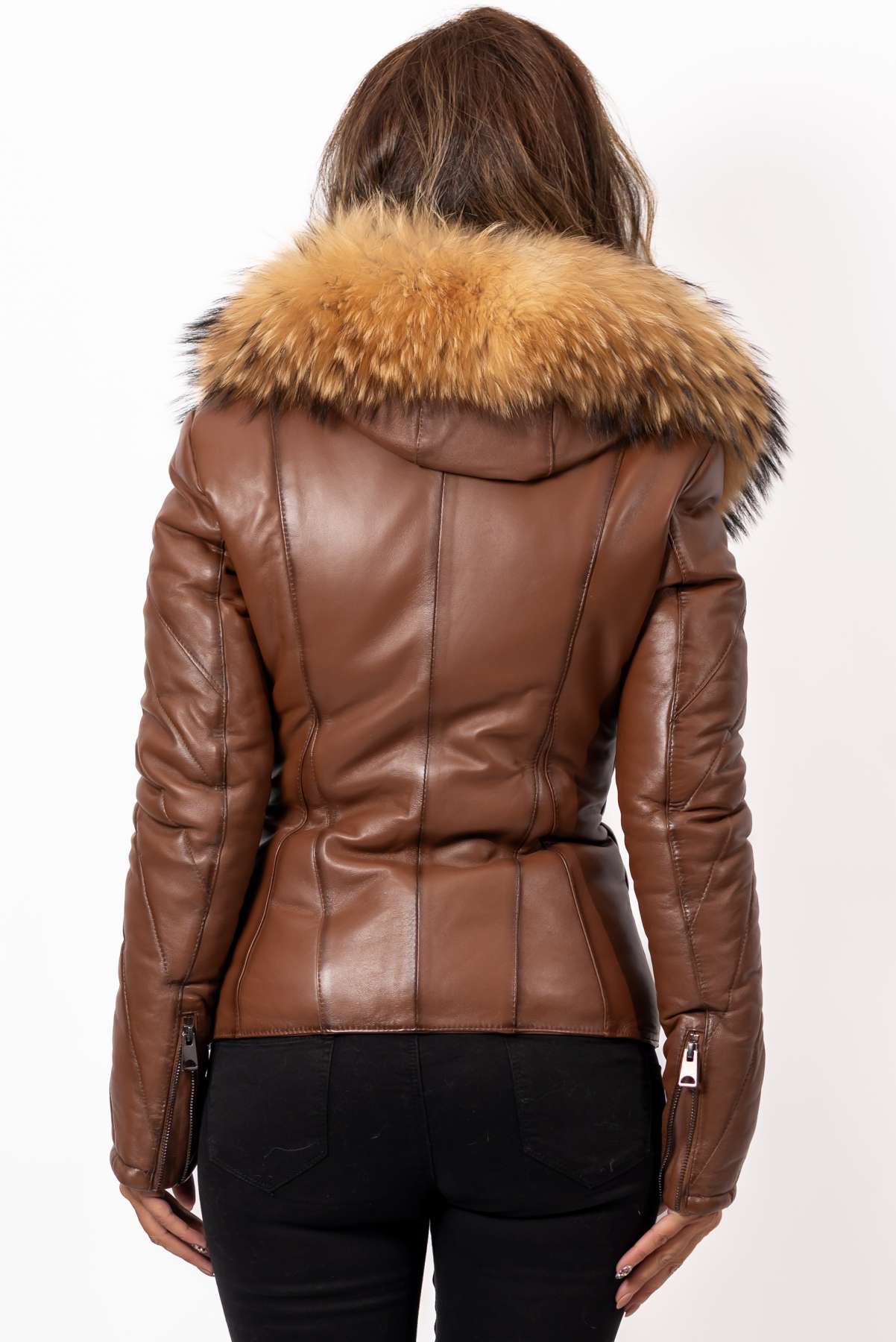 Women's winter leather jacket Andrea