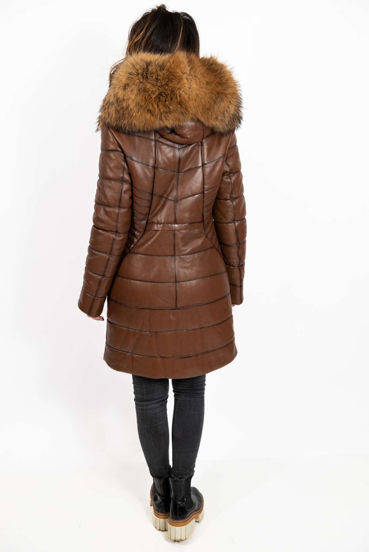 Women's winter leather jacket Teya
