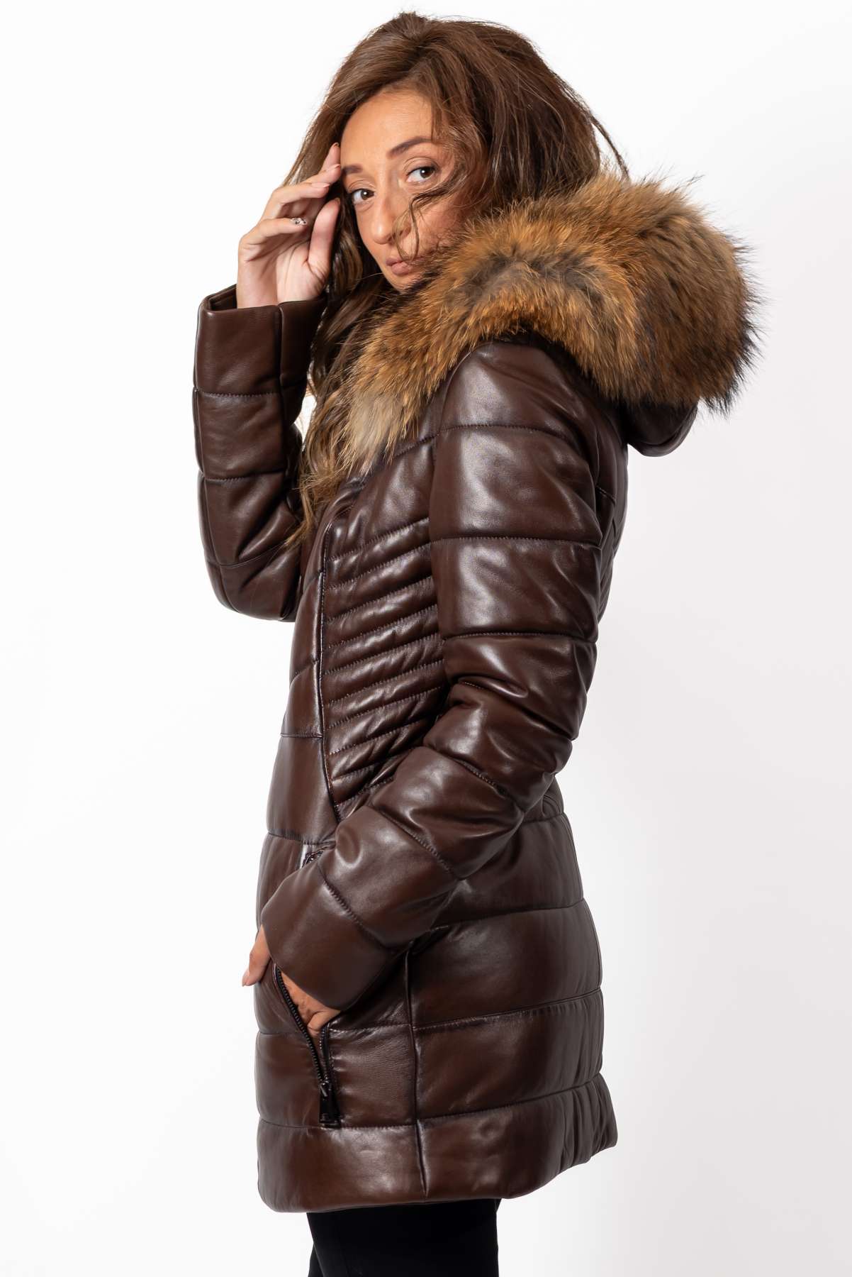 Women's winter leather jacket Teya Short